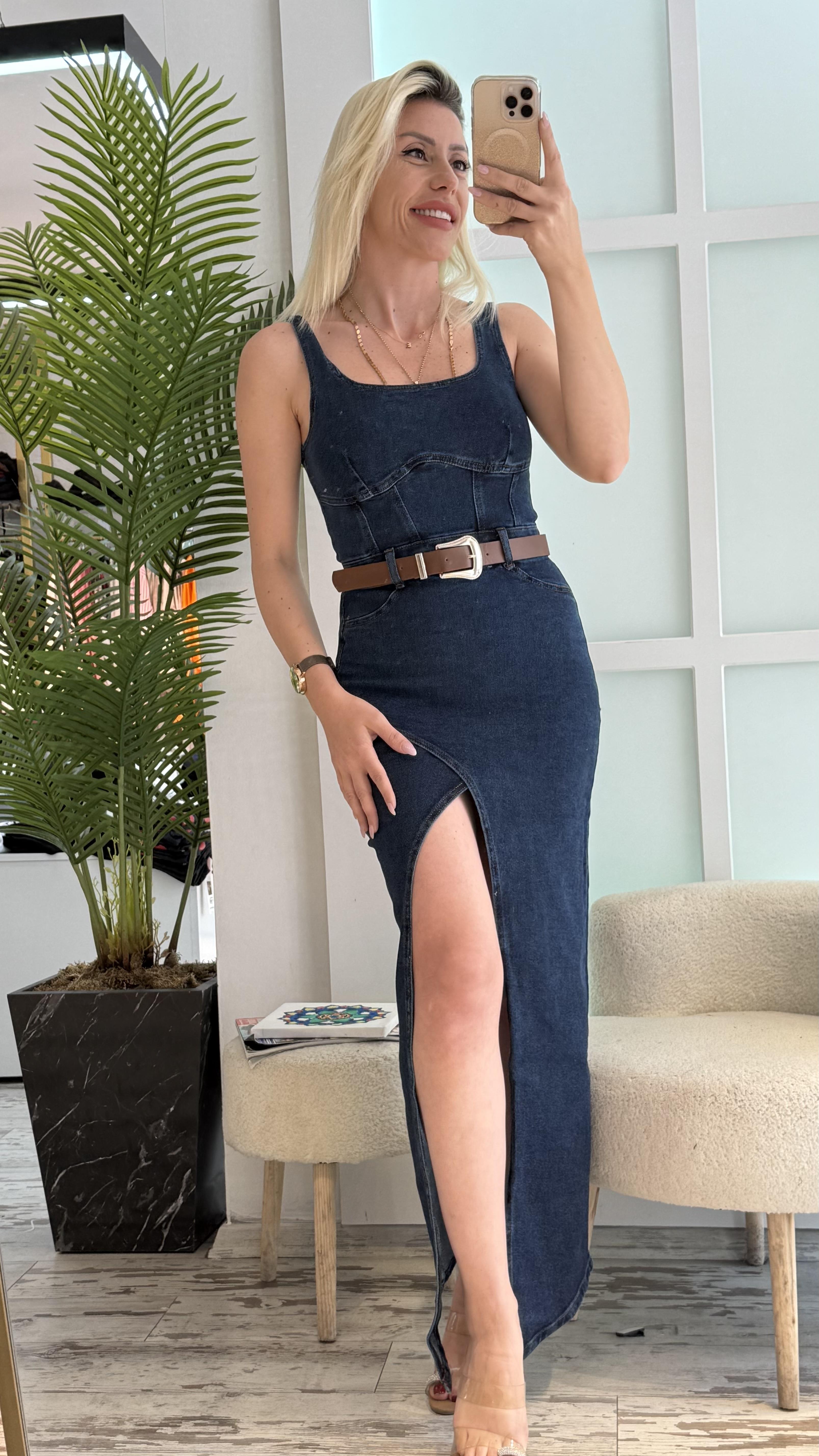 AMARİS ASİMETRİK KOT ELBİSE