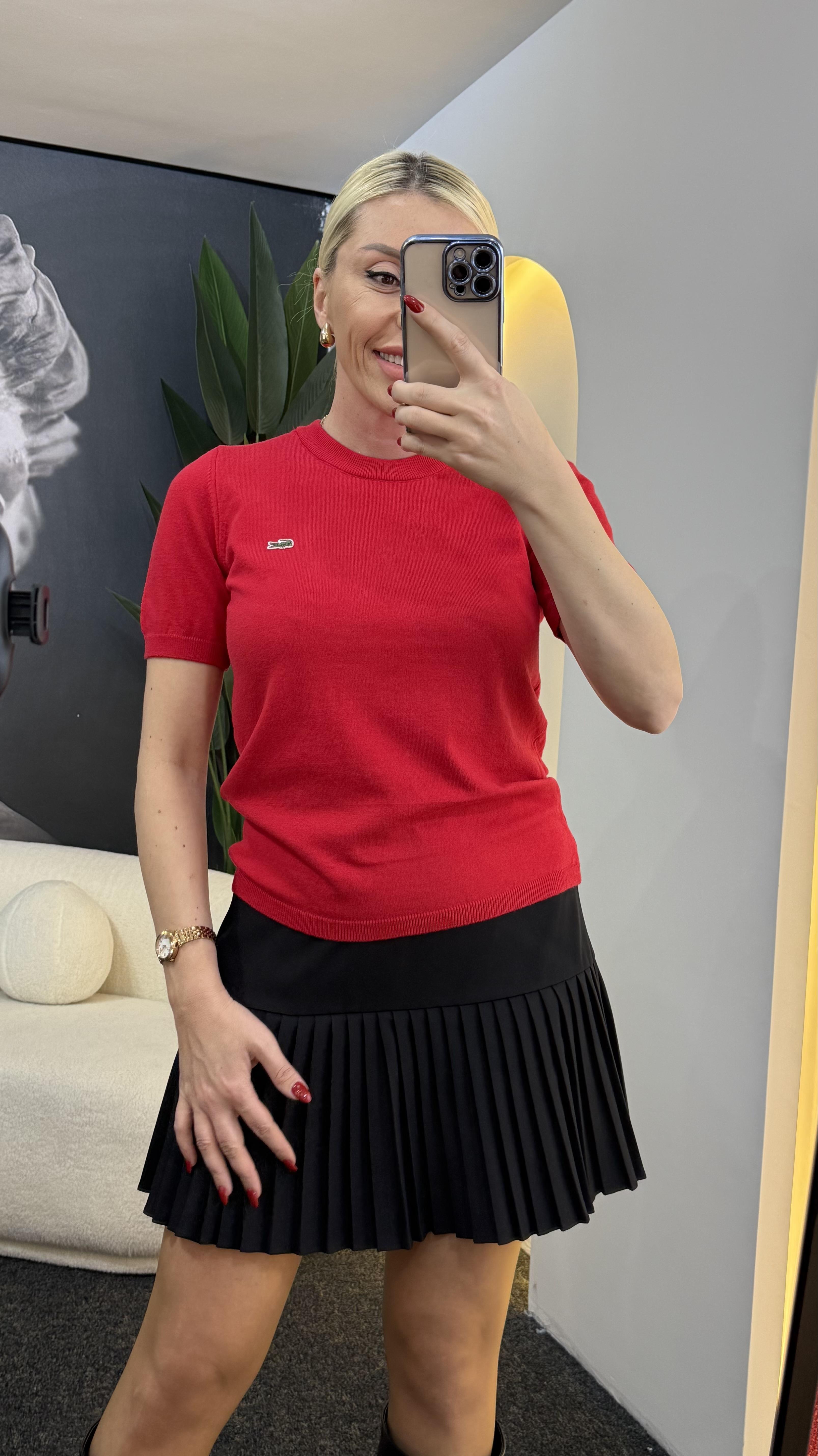 ARORA KIRMIZI YUMUŞAK DOKU TSHIRT