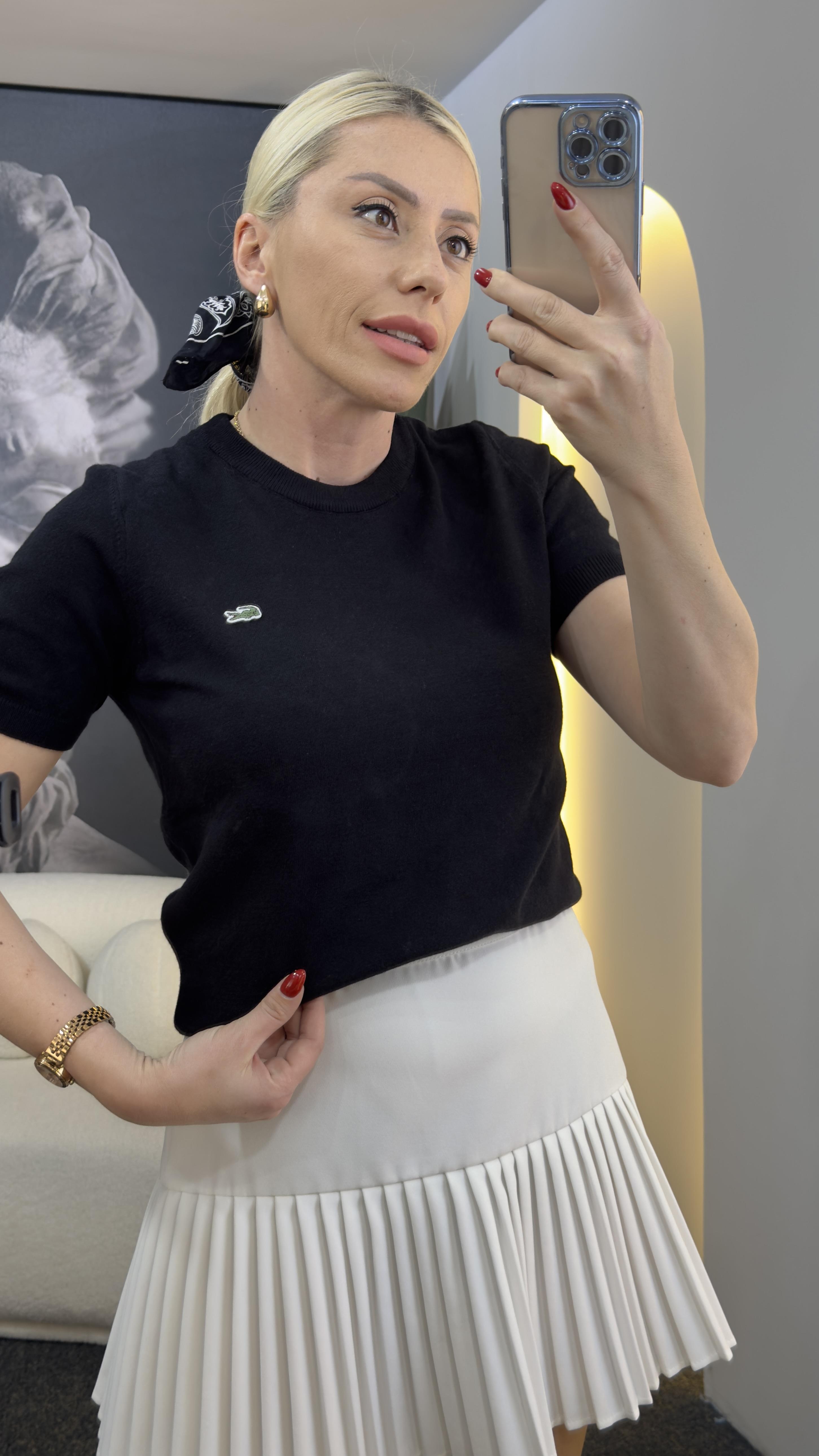 ARORA SİYAH YUMUŞAK DOKU TSHİRT