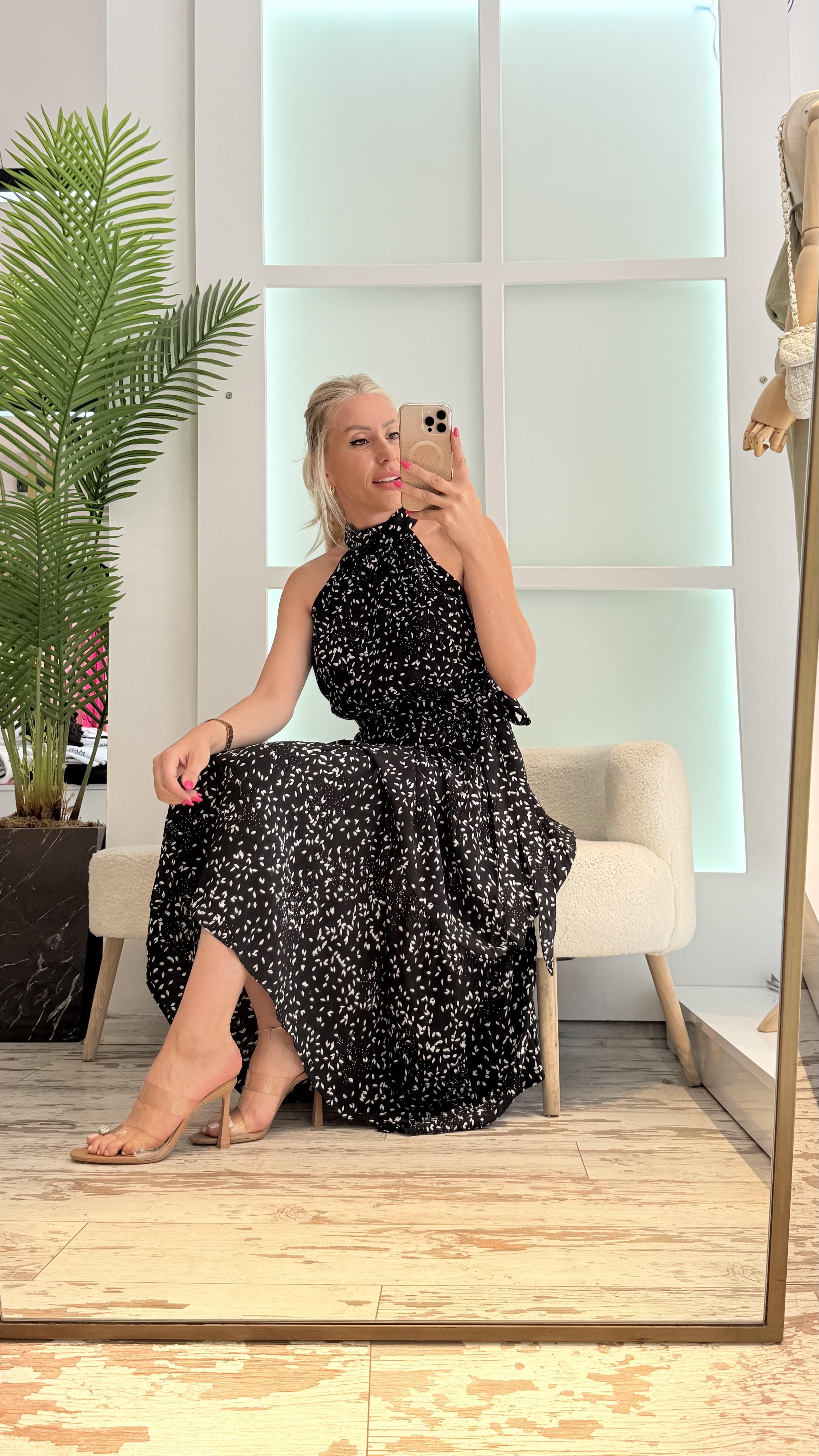 ASİA SİYAH ELBİSE 