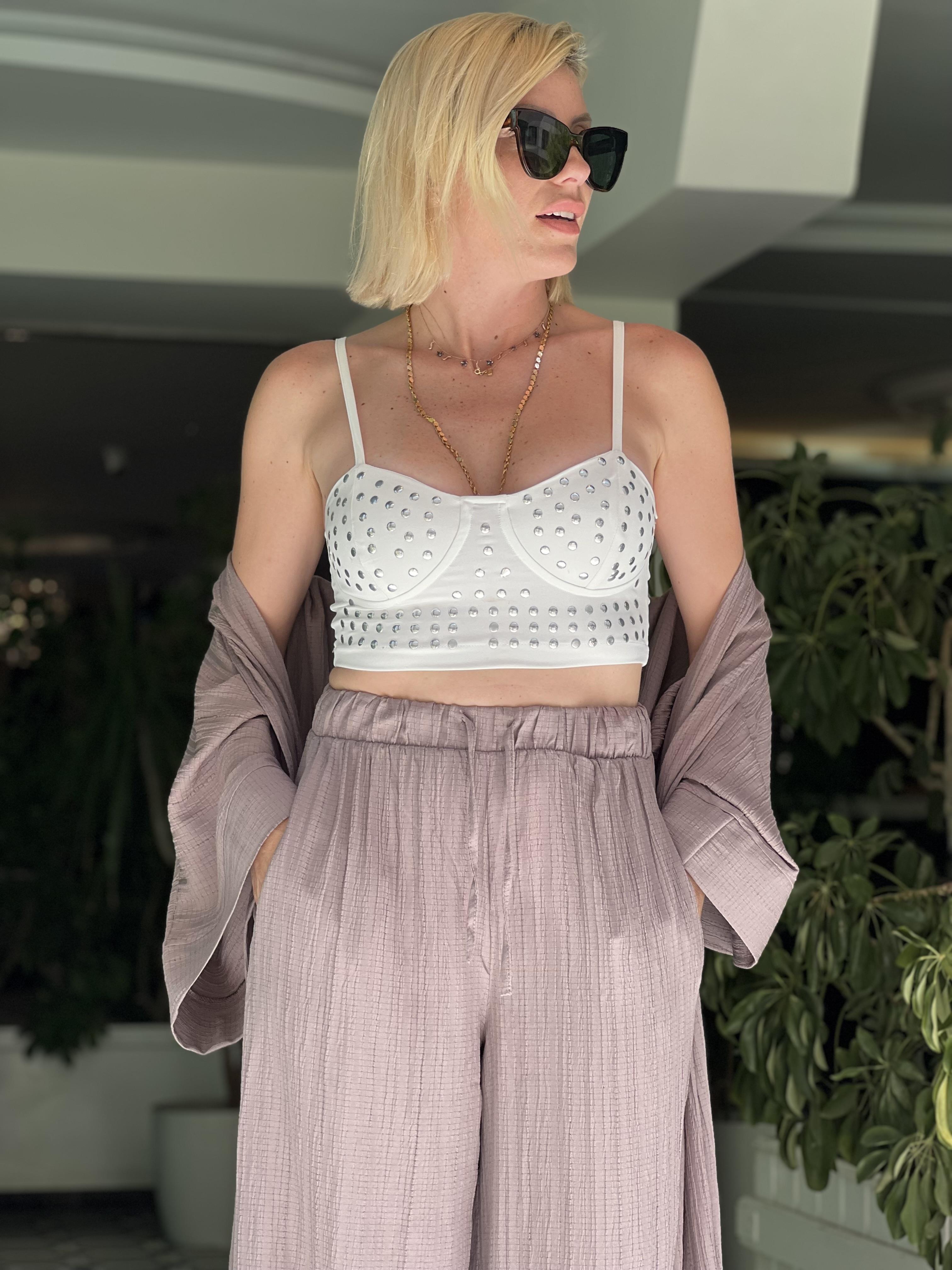 BEYAZ CROP ZIMBALI