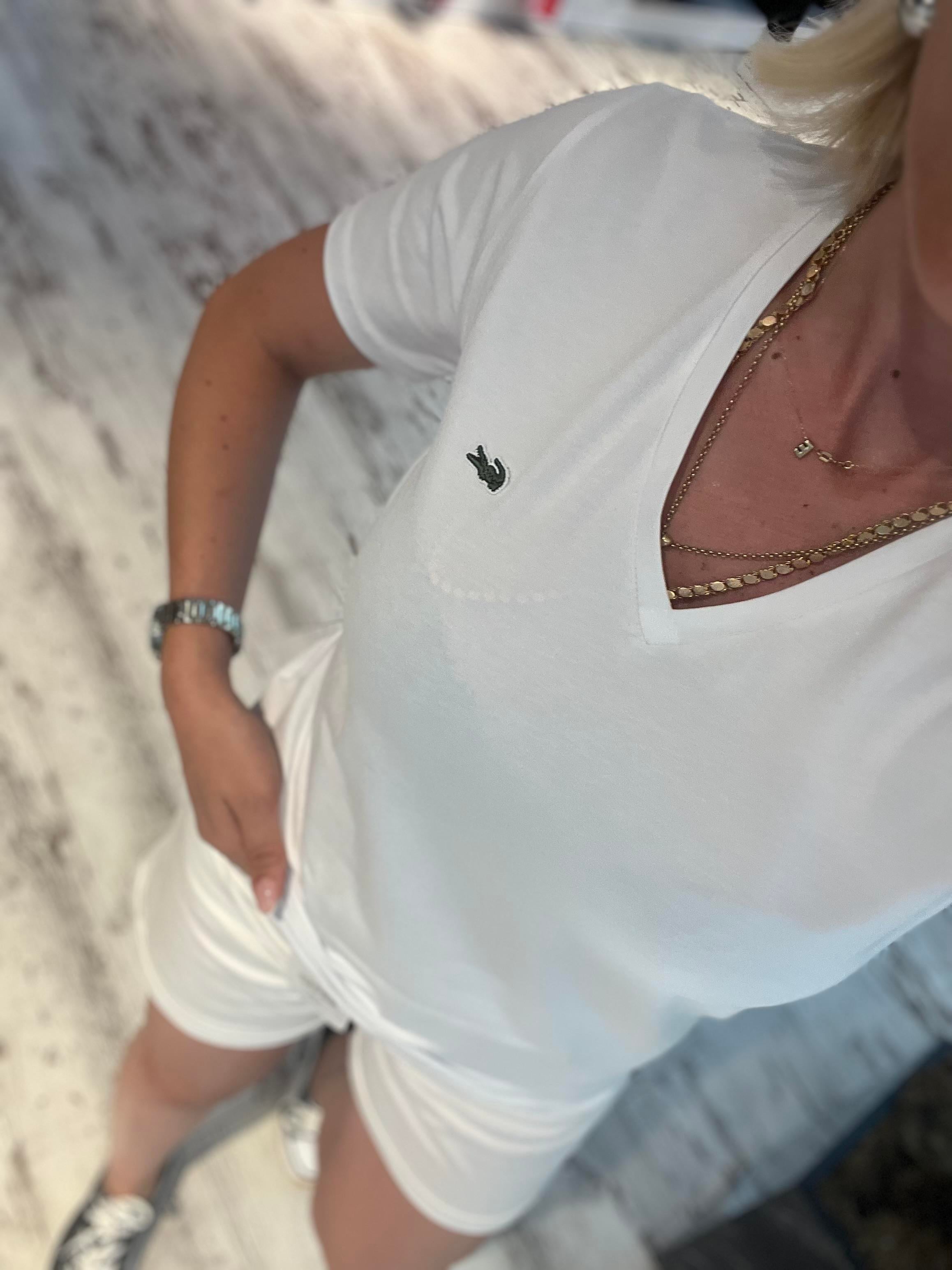 BEYAZ V YAKA TSHRT 