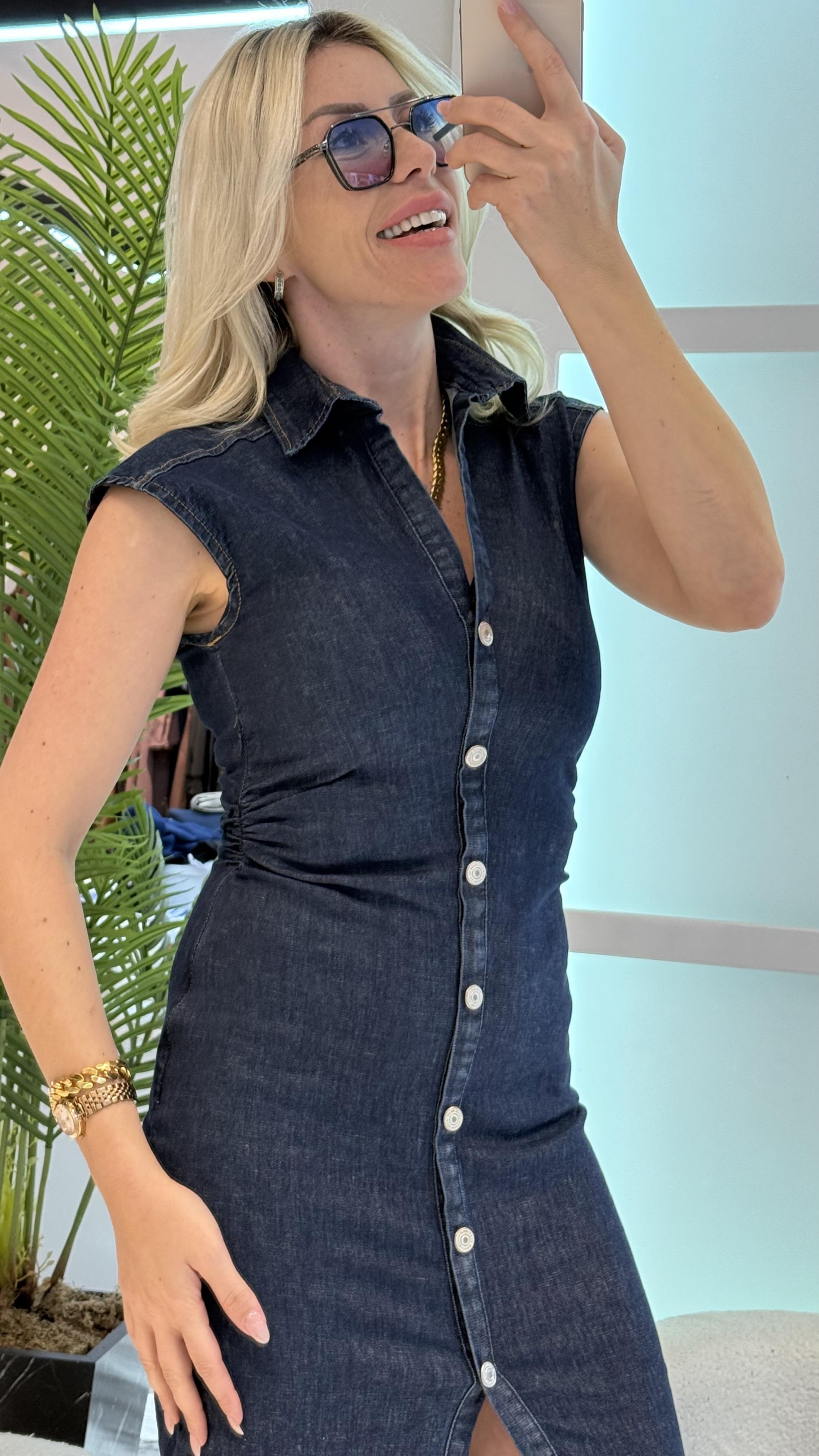 BLONDİE KOT ELBİSE