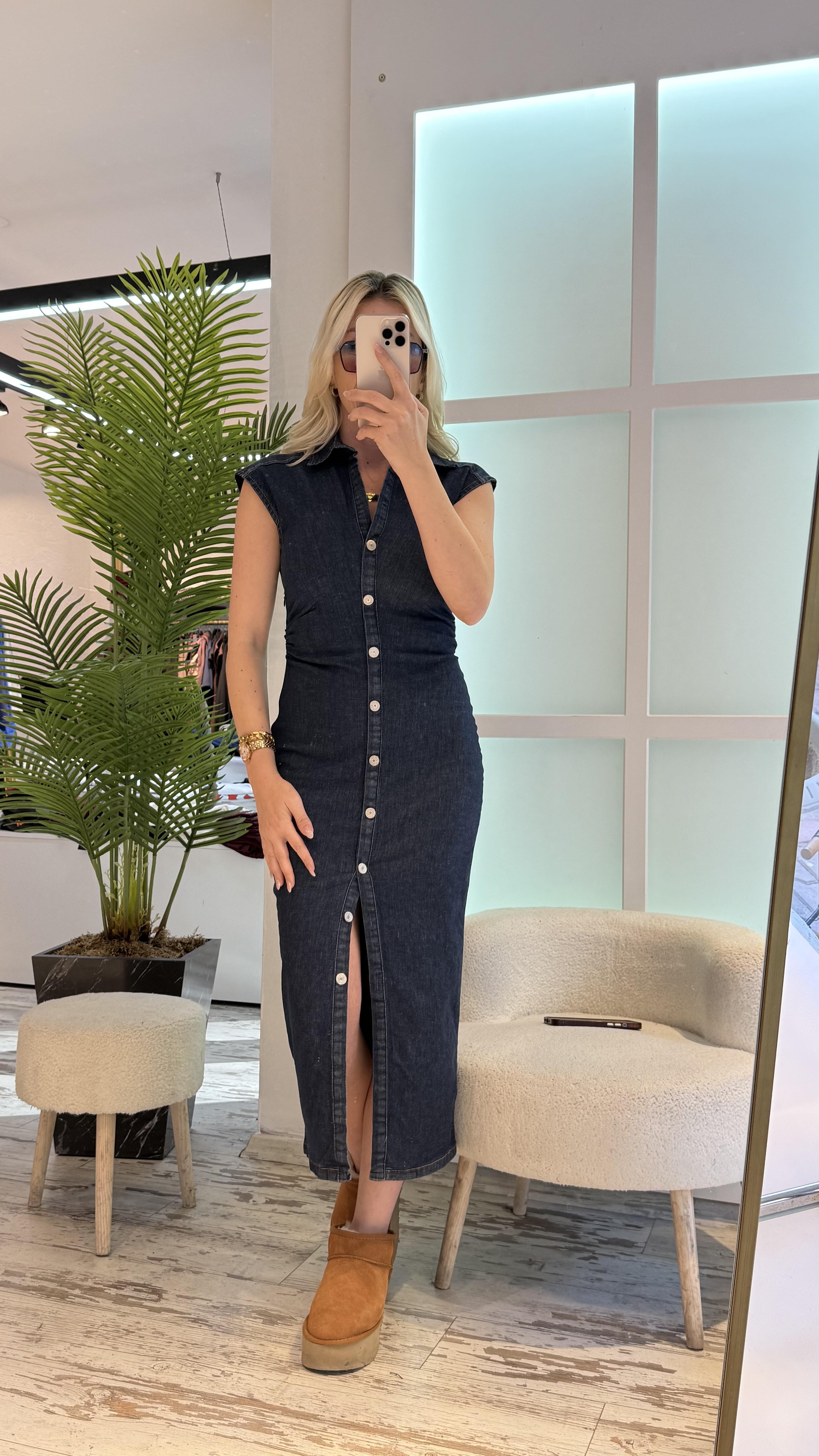 BLONDİE KOT ELBİSE