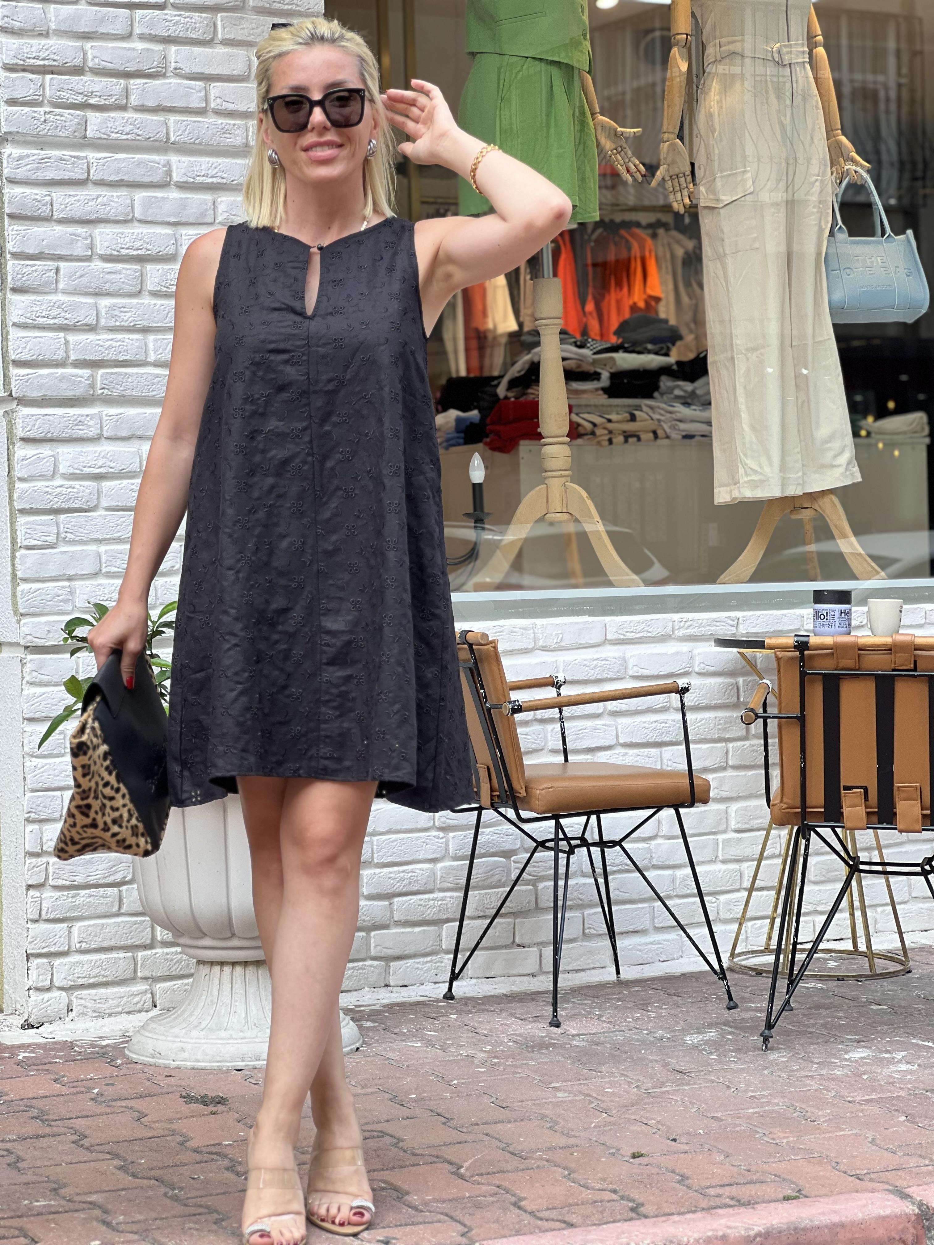 BRIANNA SİYAH ELBİSE 