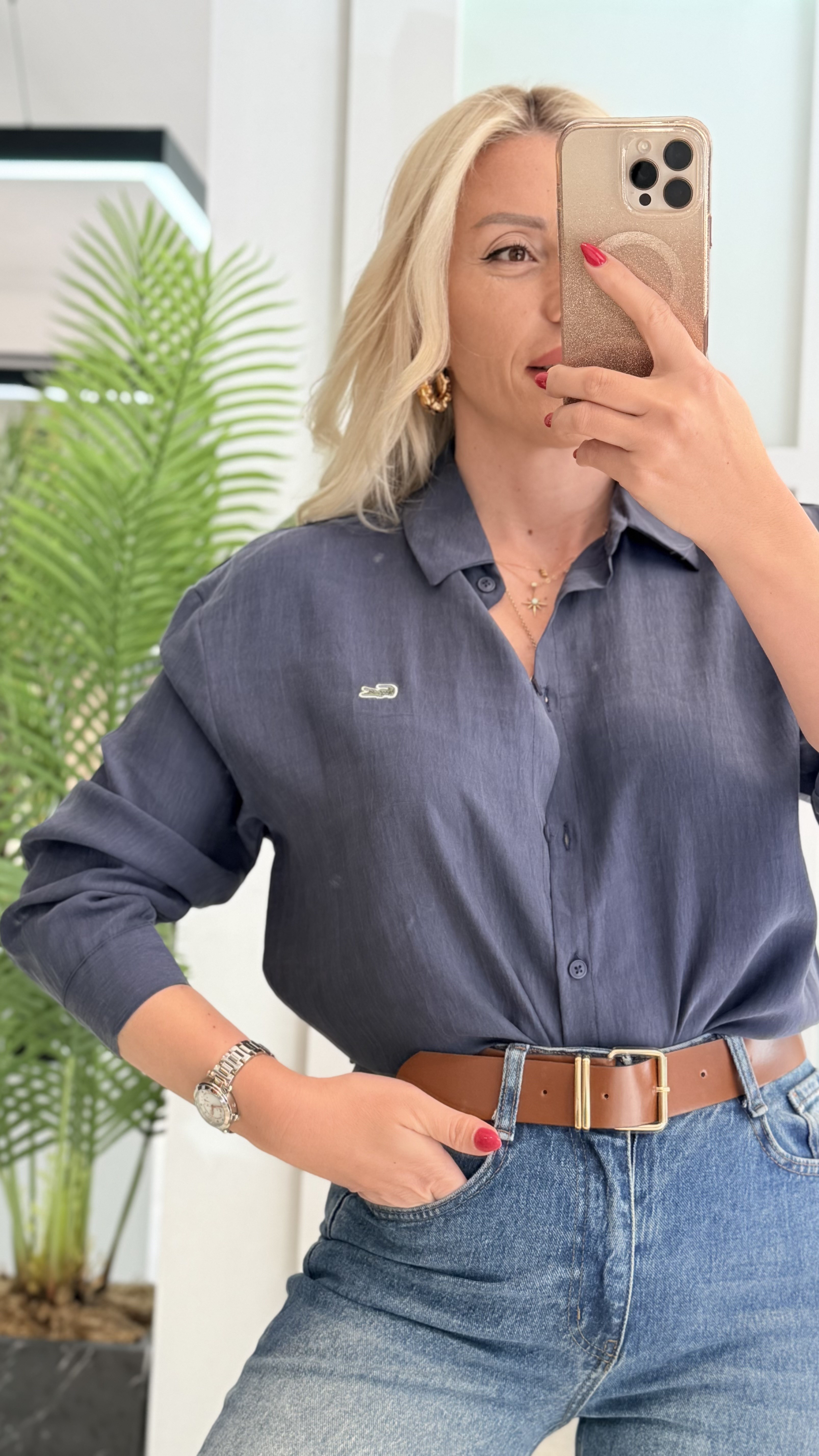 CARDY İNDİGO MAVİ GÖMLEK 