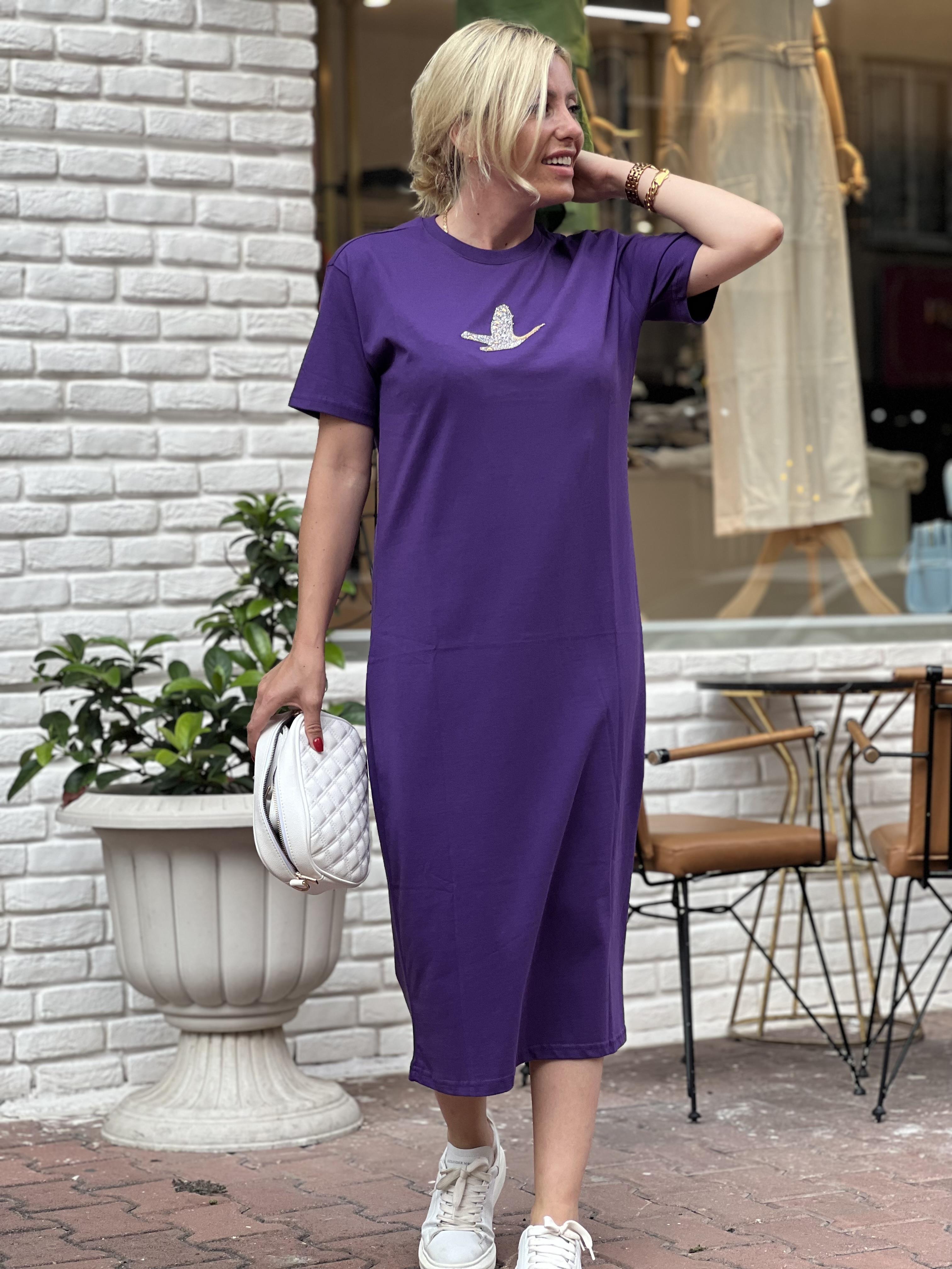 CELESTE MOR ELBİSE 