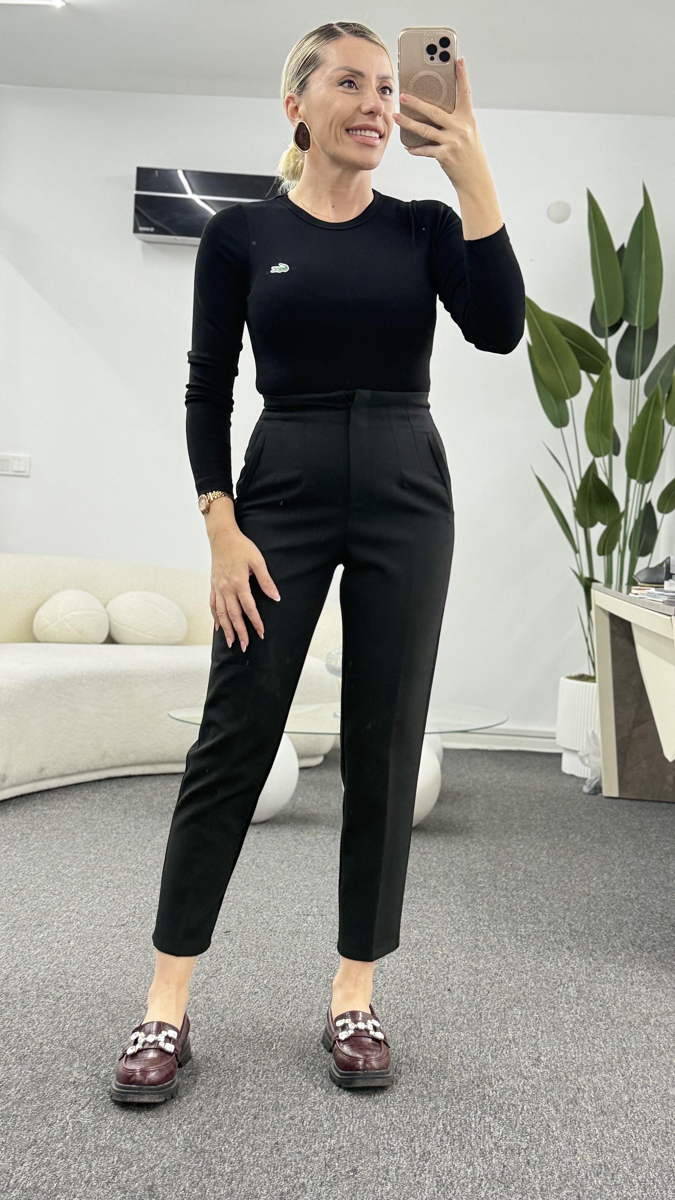 CELNİ SİYAH UZUN KOLLU BODY 