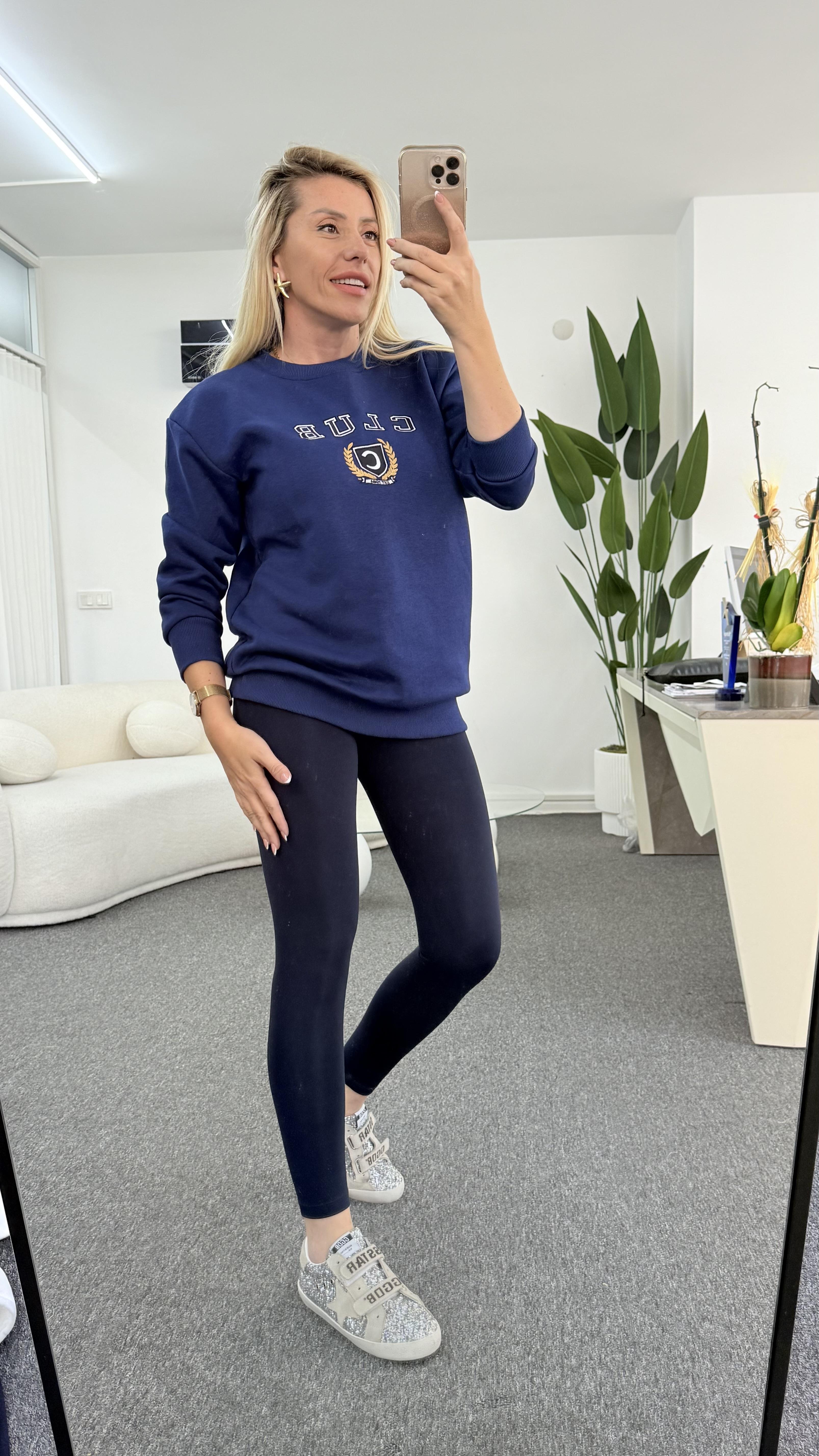 CLUB LACİVERT SWEATSHIRT