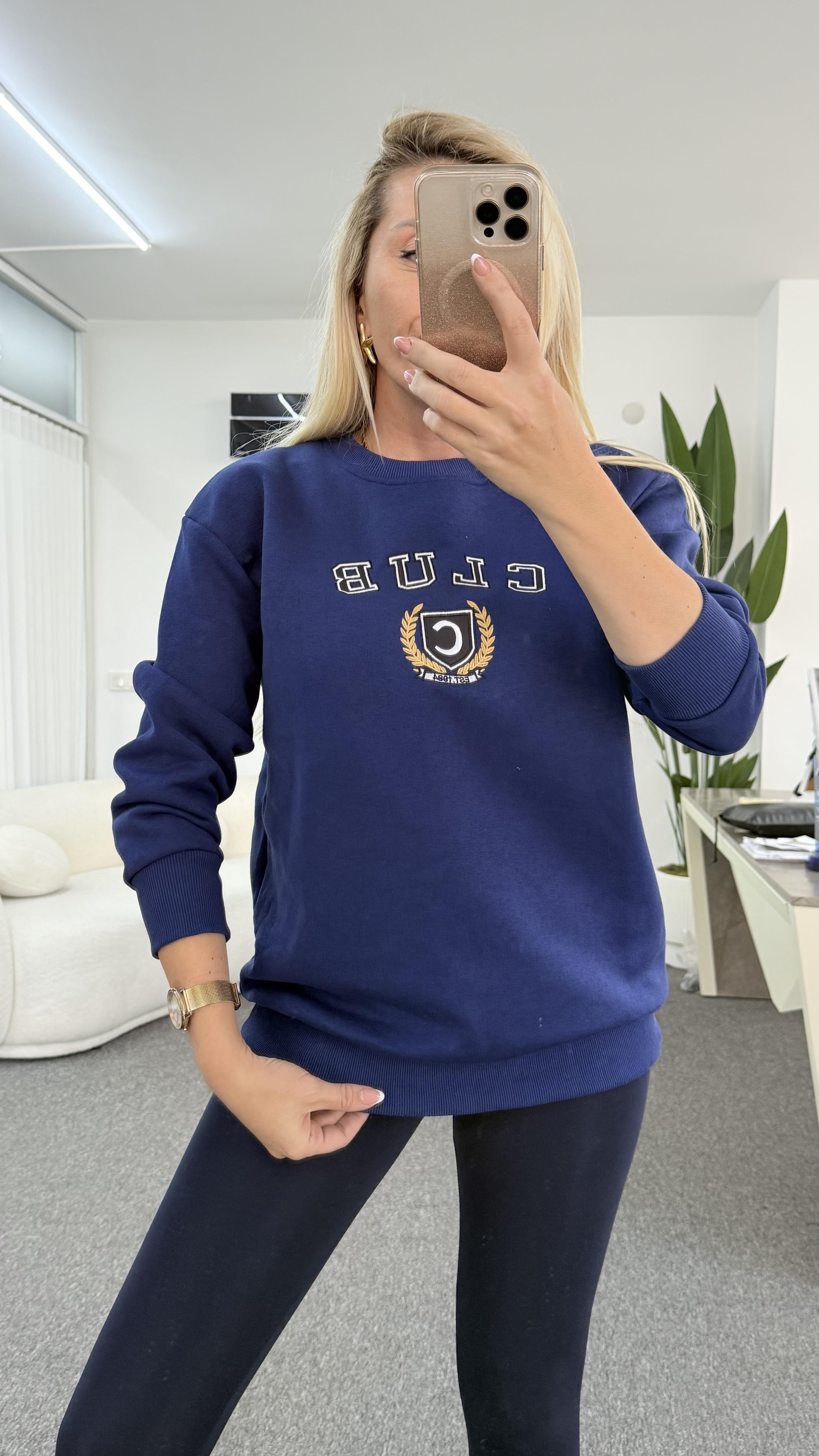 CLUB LACİVERT SWEATSHIRT