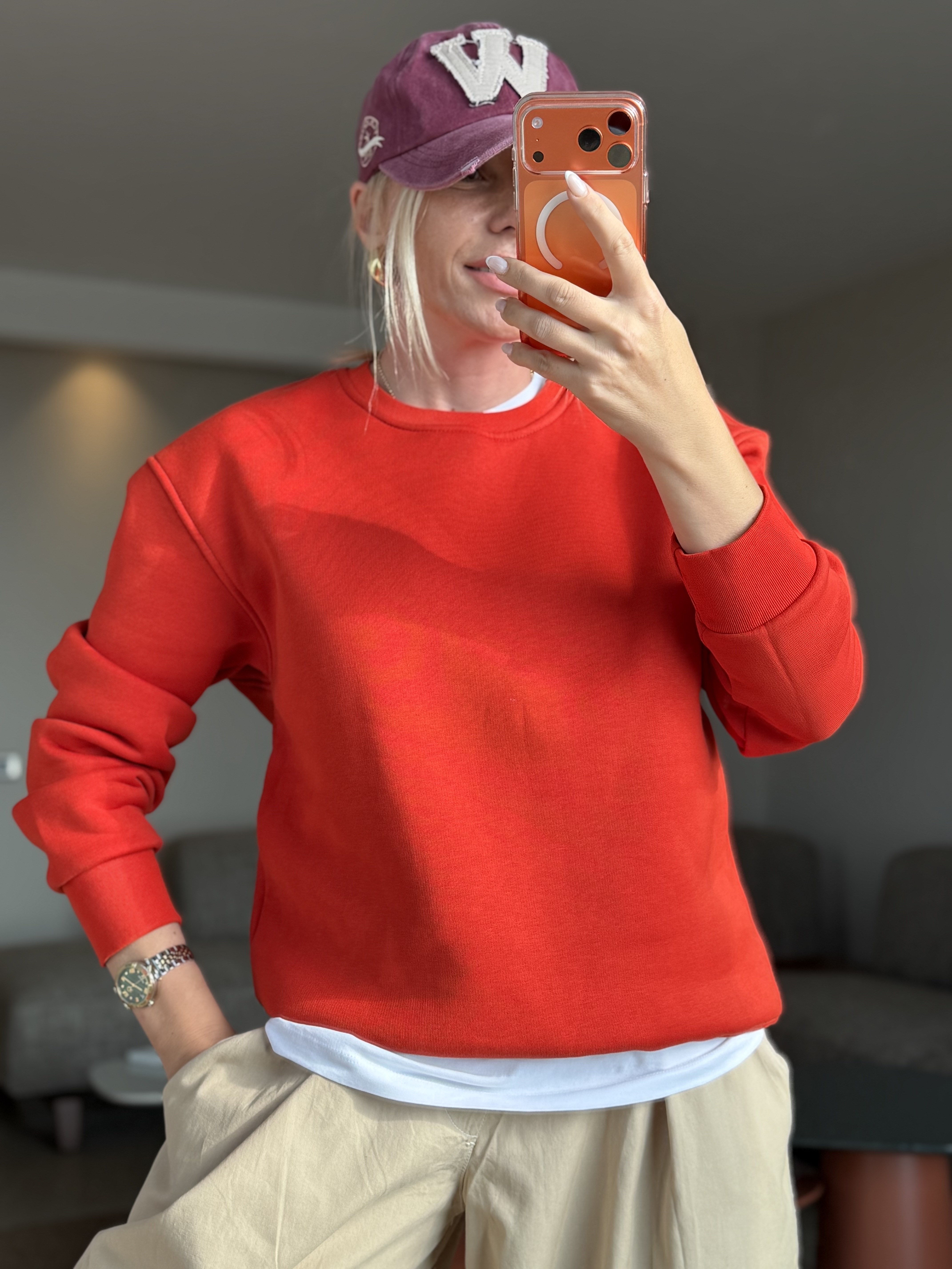 DEVİS TURUNCU SWEATSHIRT
