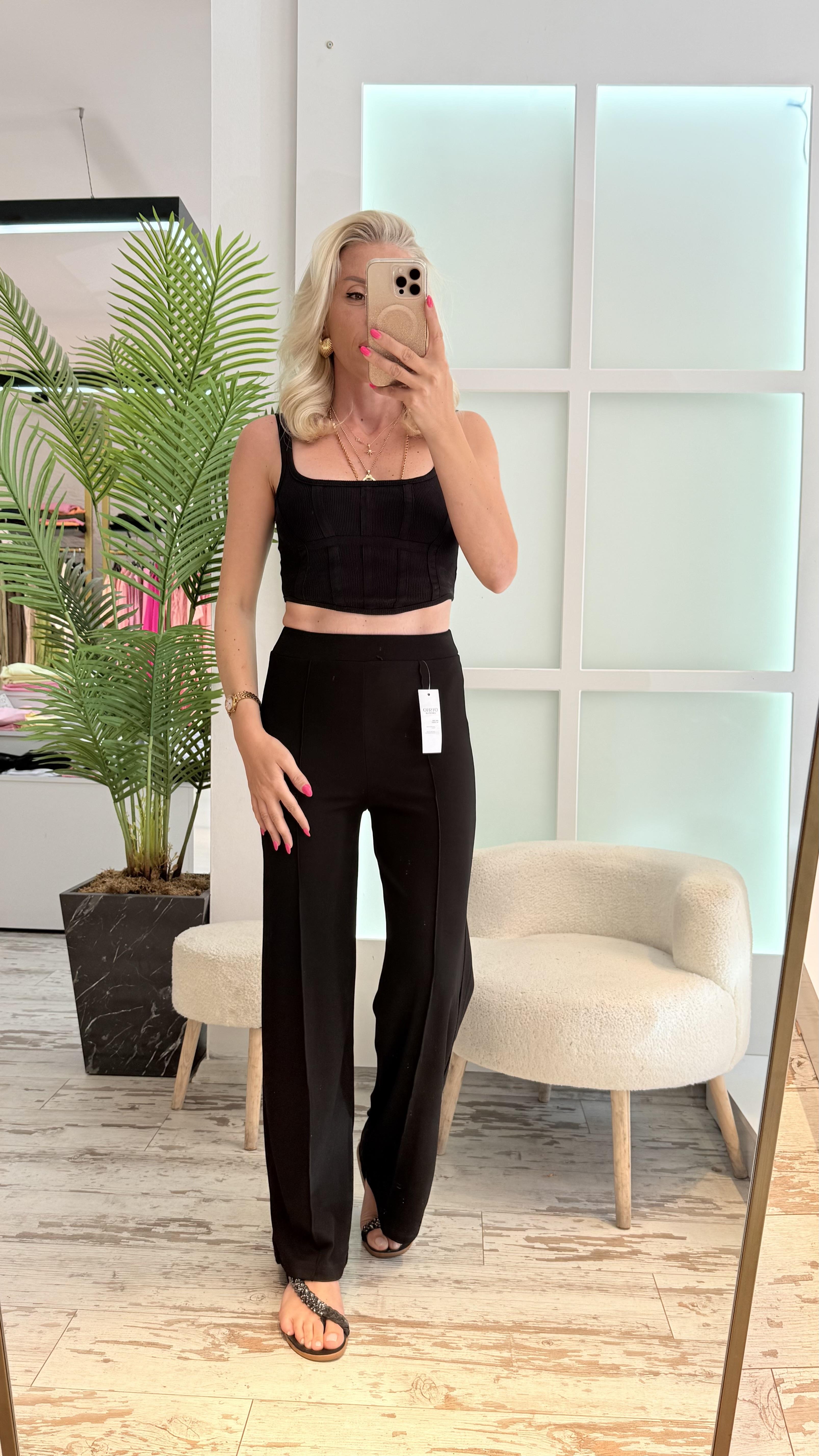 SKAY SİYAH CROP