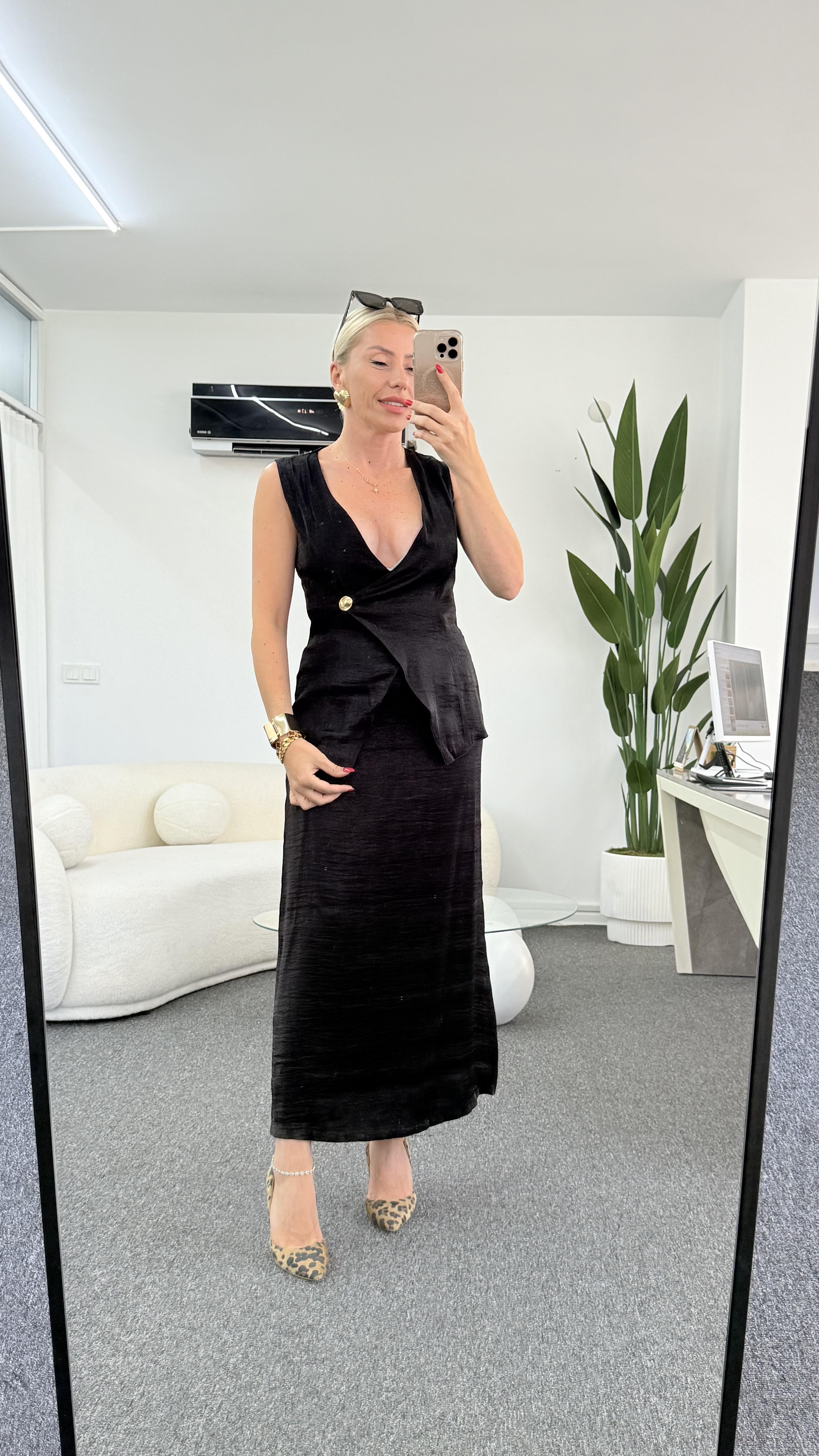 EMBER SİYAH SATEN TAKIM