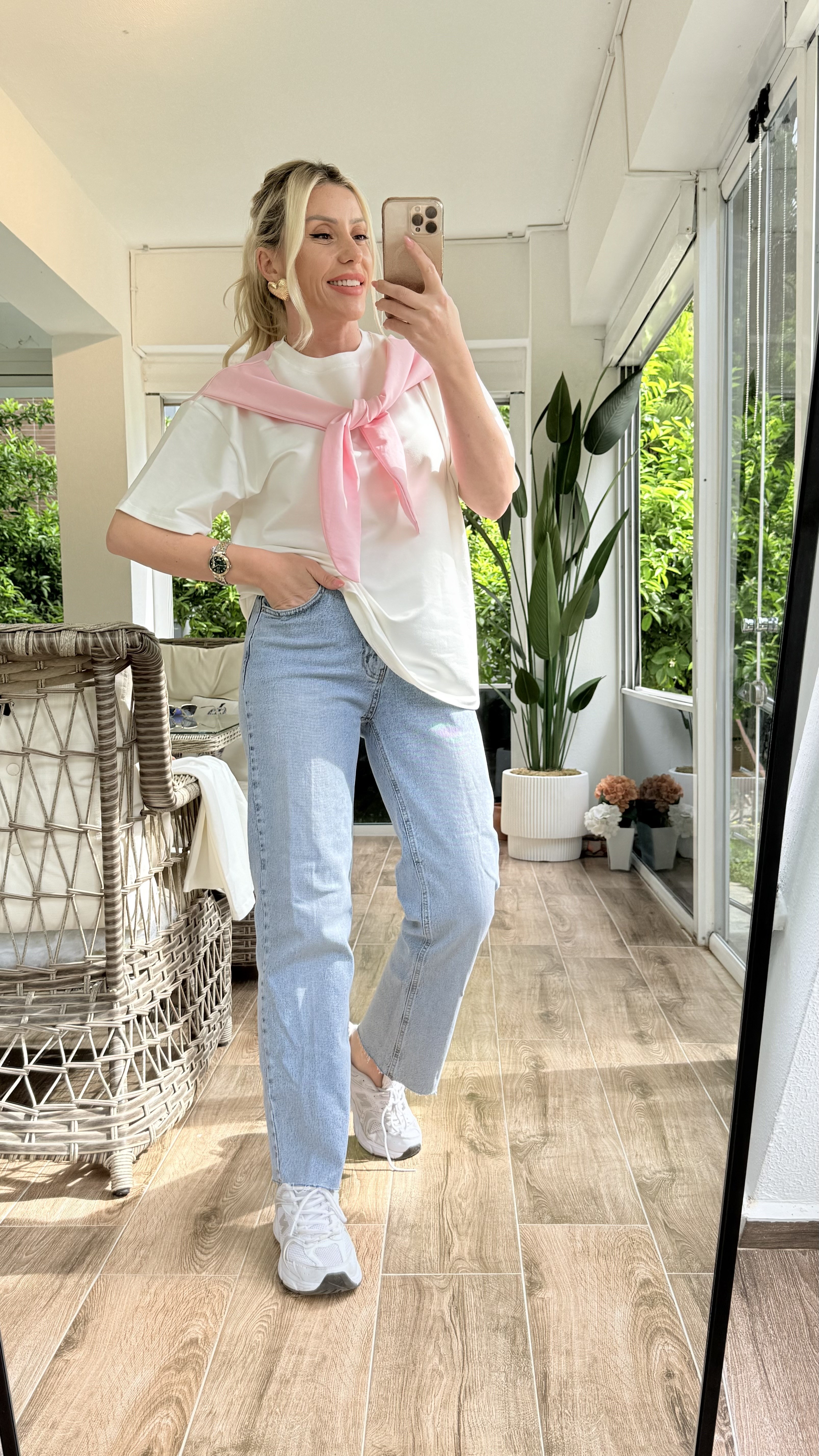 ENDORA PEMBE FULARLI TSHIRT