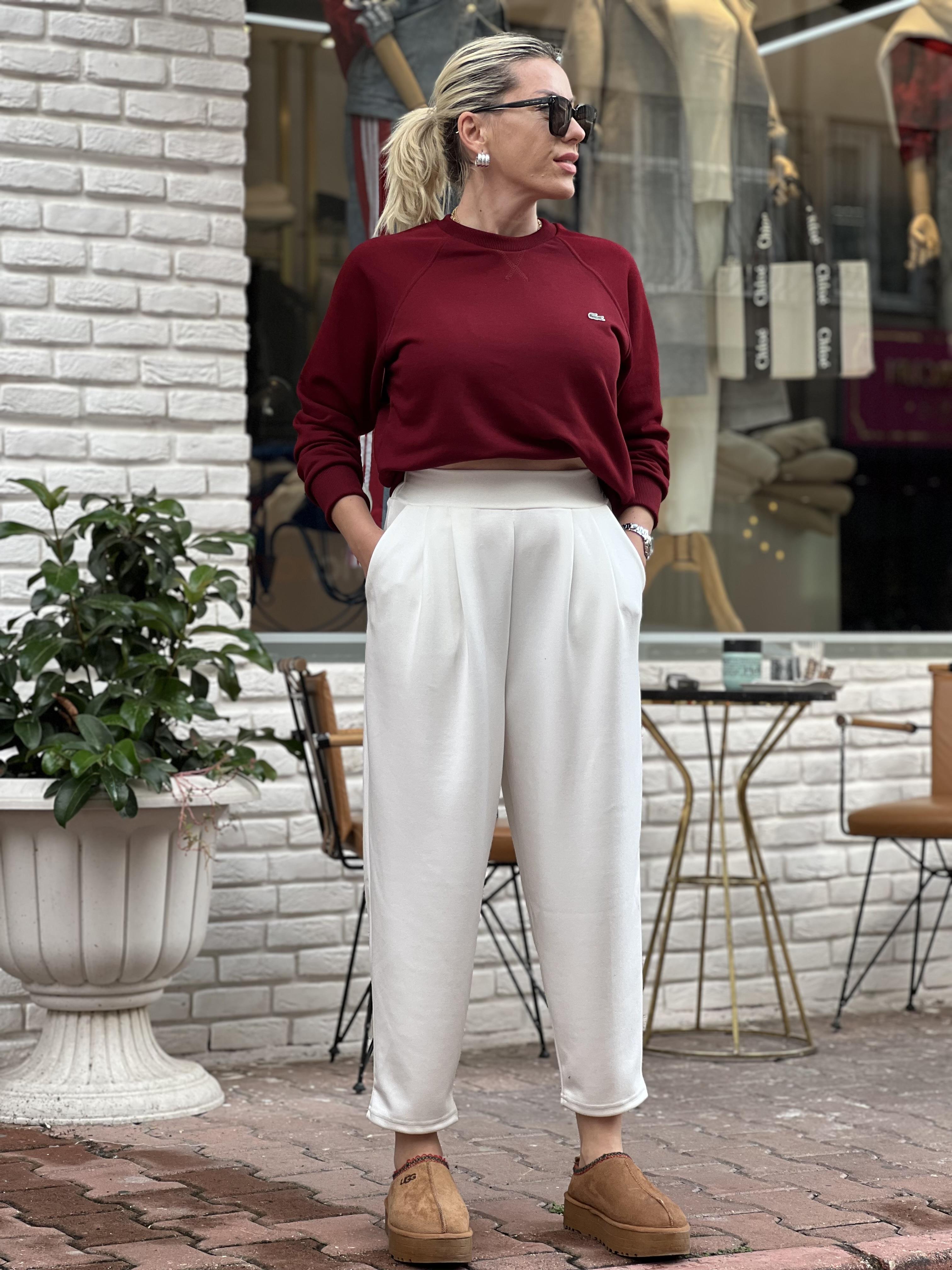 FILL ORJ MARKA BORDO SWEAT 