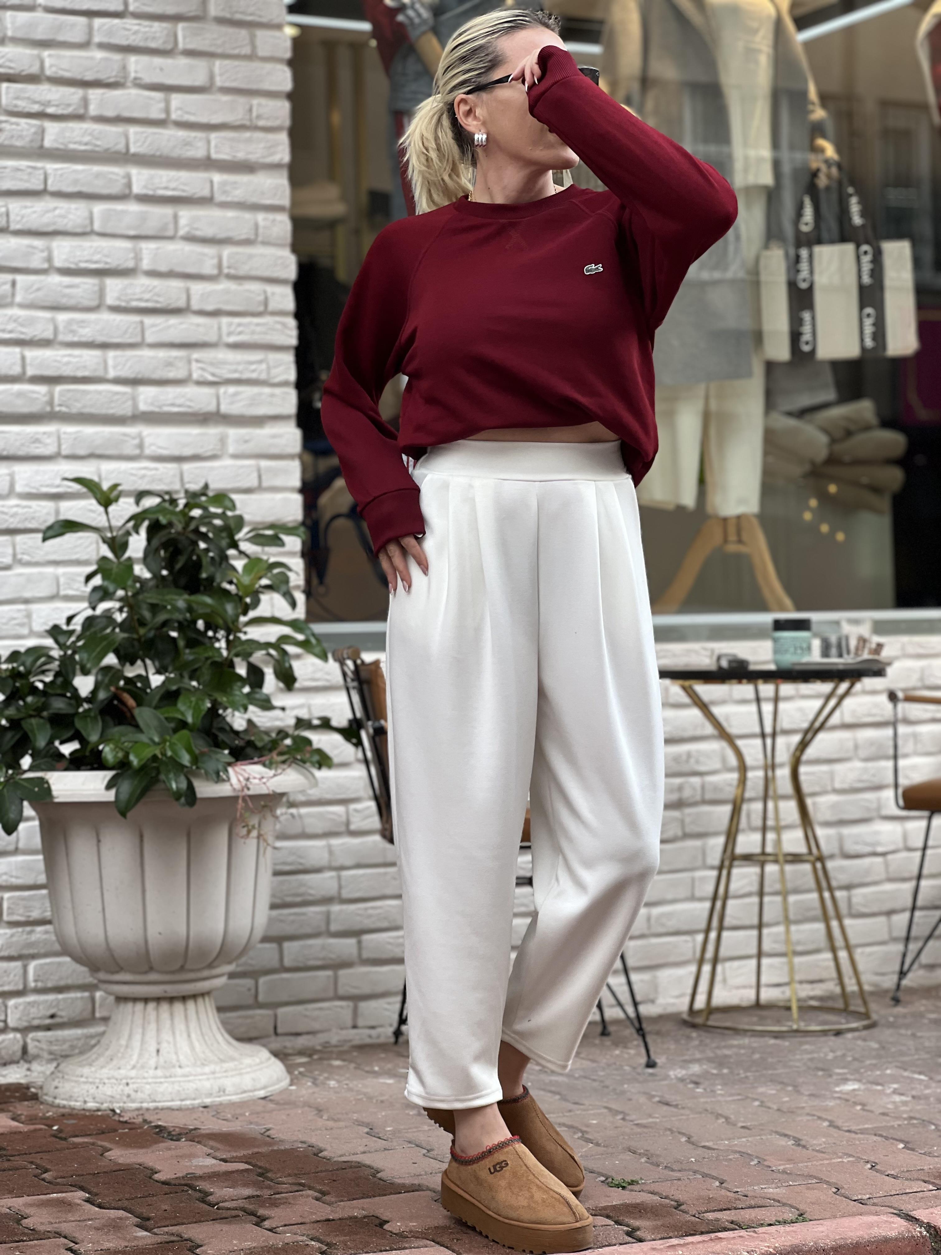 FILL ORJ MARKA BORDO SWEAT 