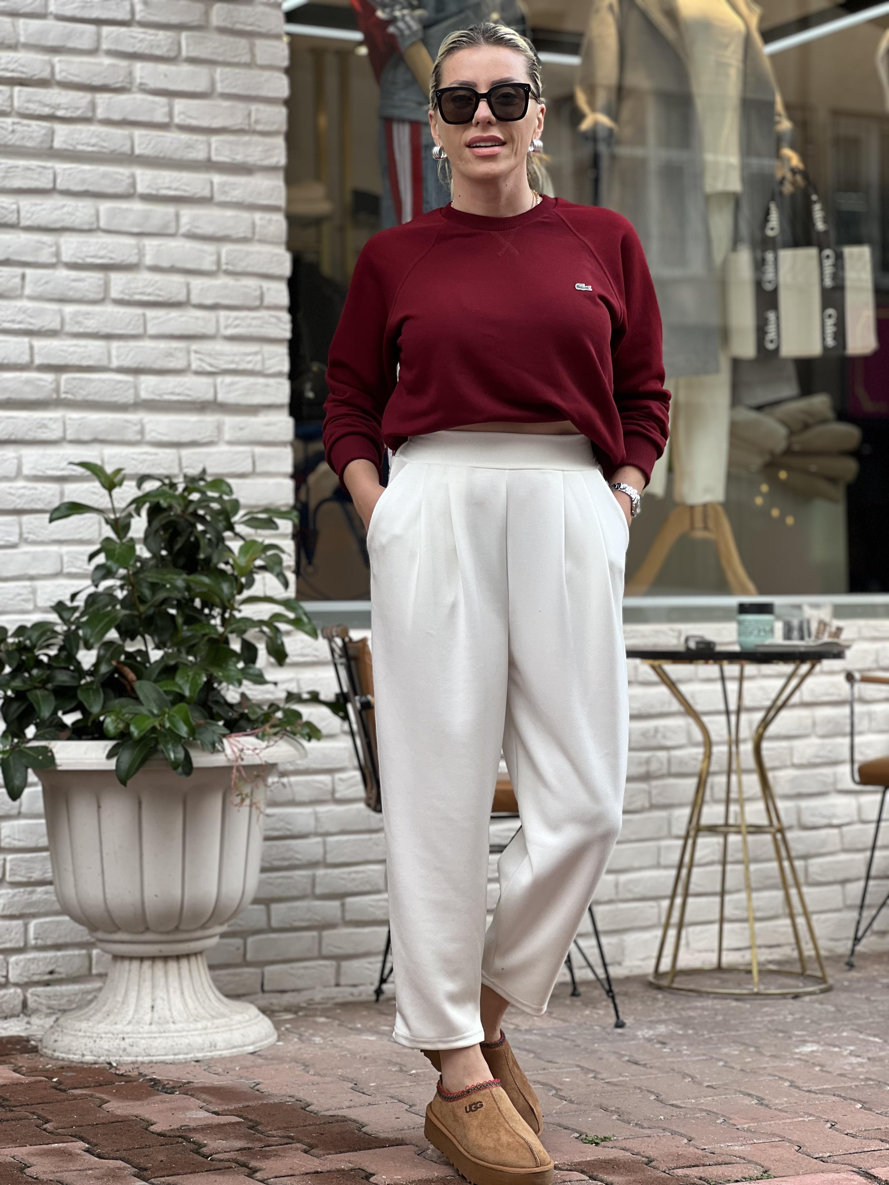 FILL ORJ MARKA BORDO SWEAT 