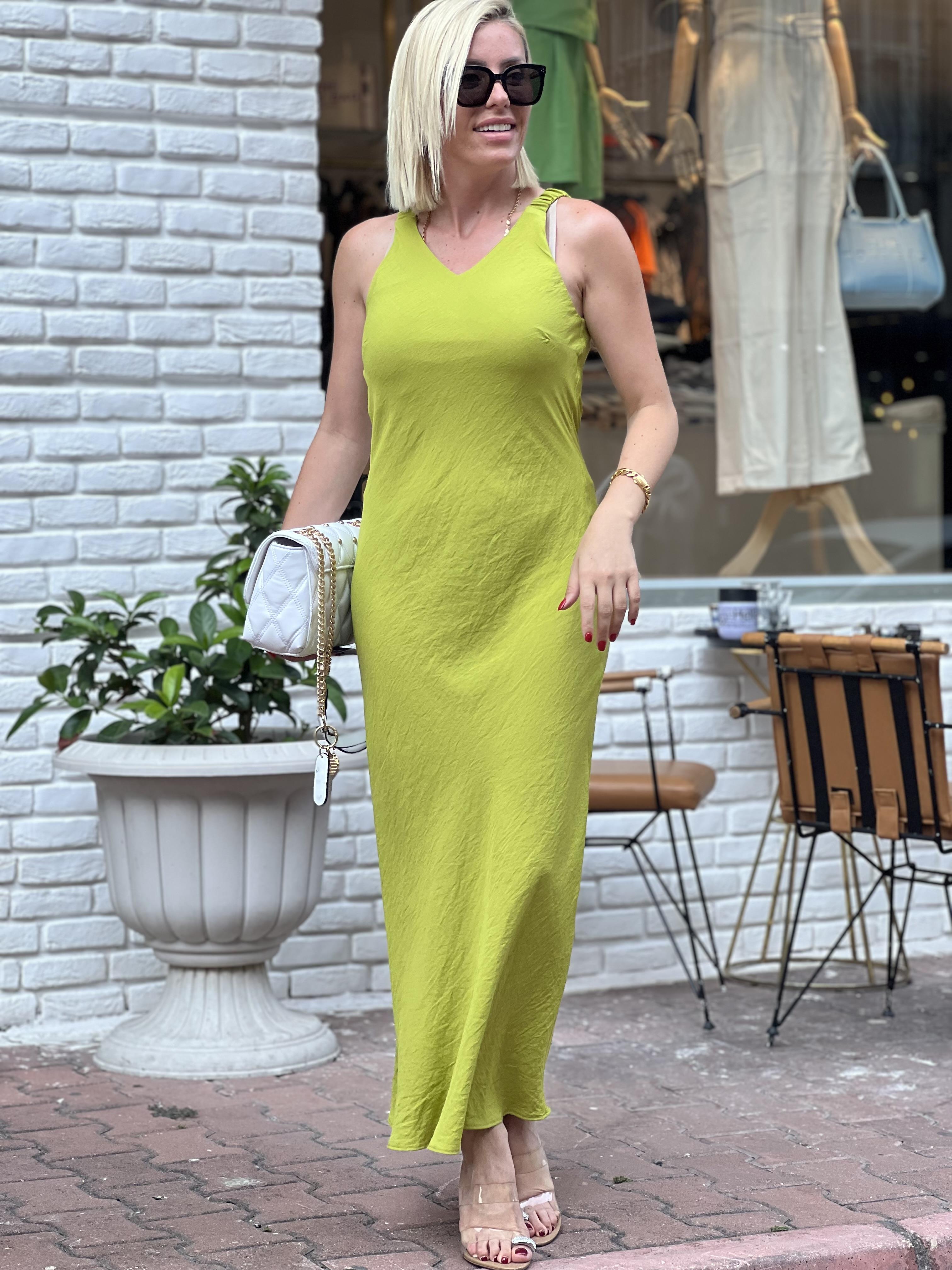 GEMMA YEŞİL ELBİSE 