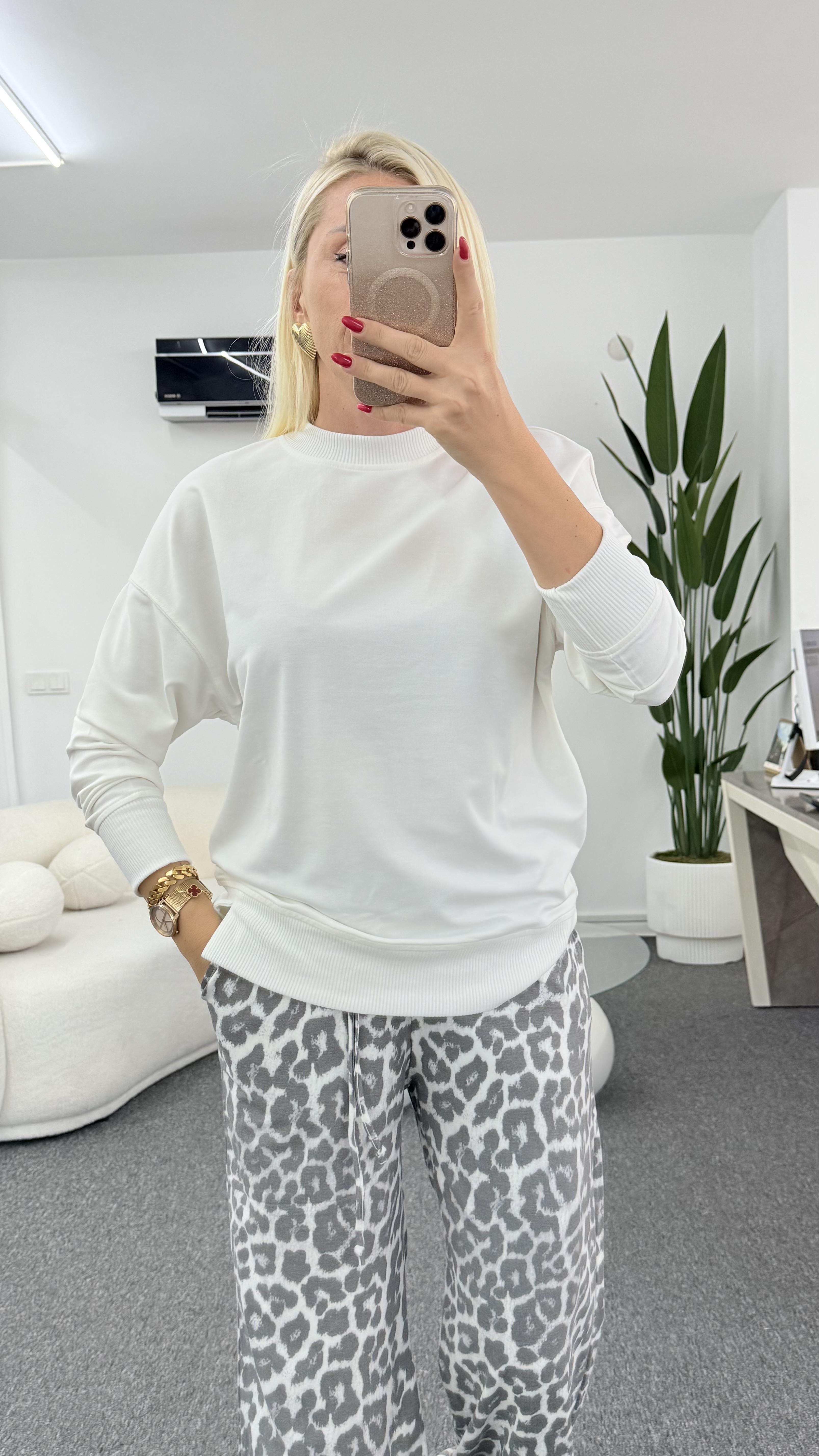 GLEEN BEYAZ  SWEATSHIRT