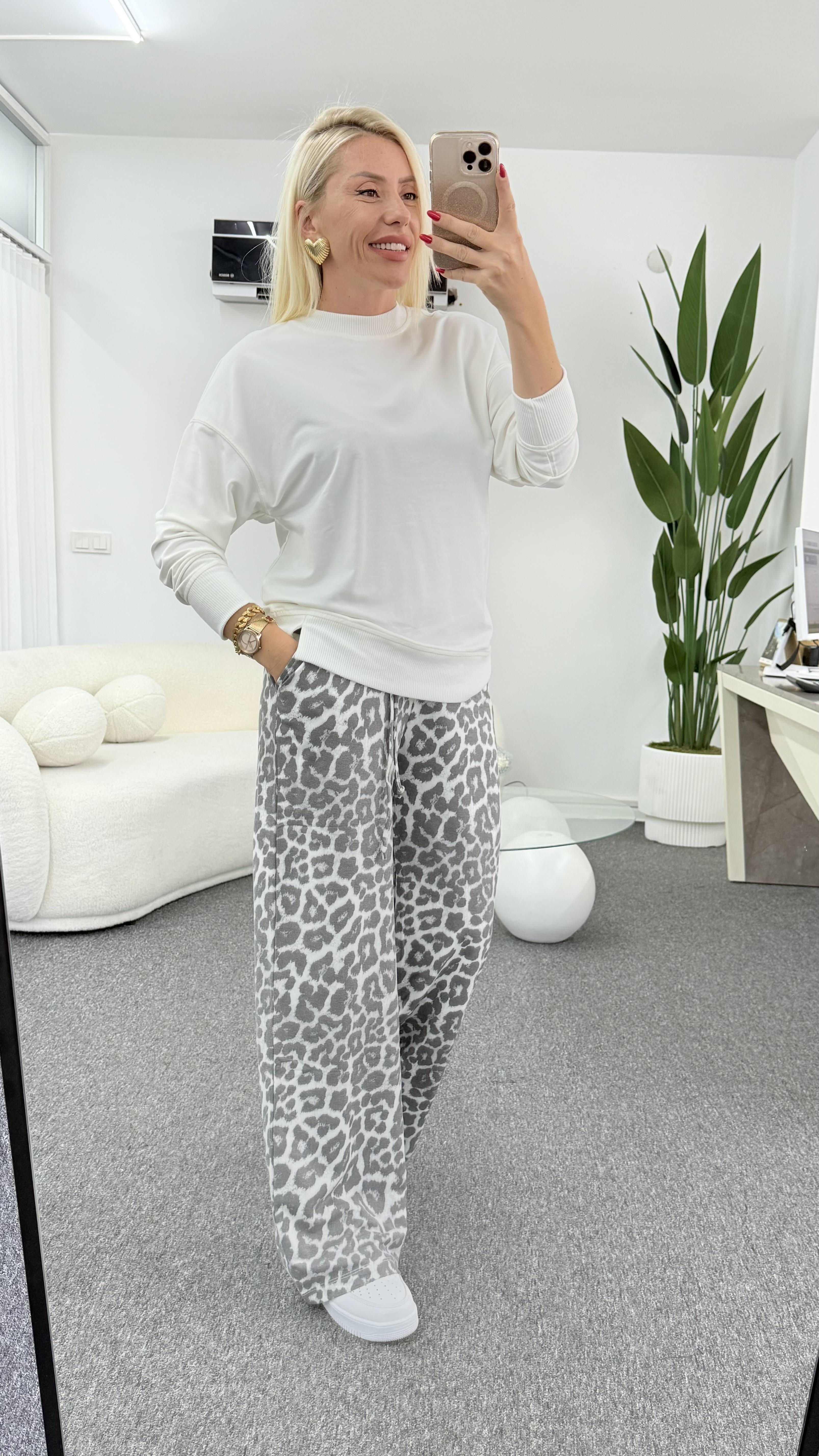 GLEEN BEYAZ  SWEATSHIRT