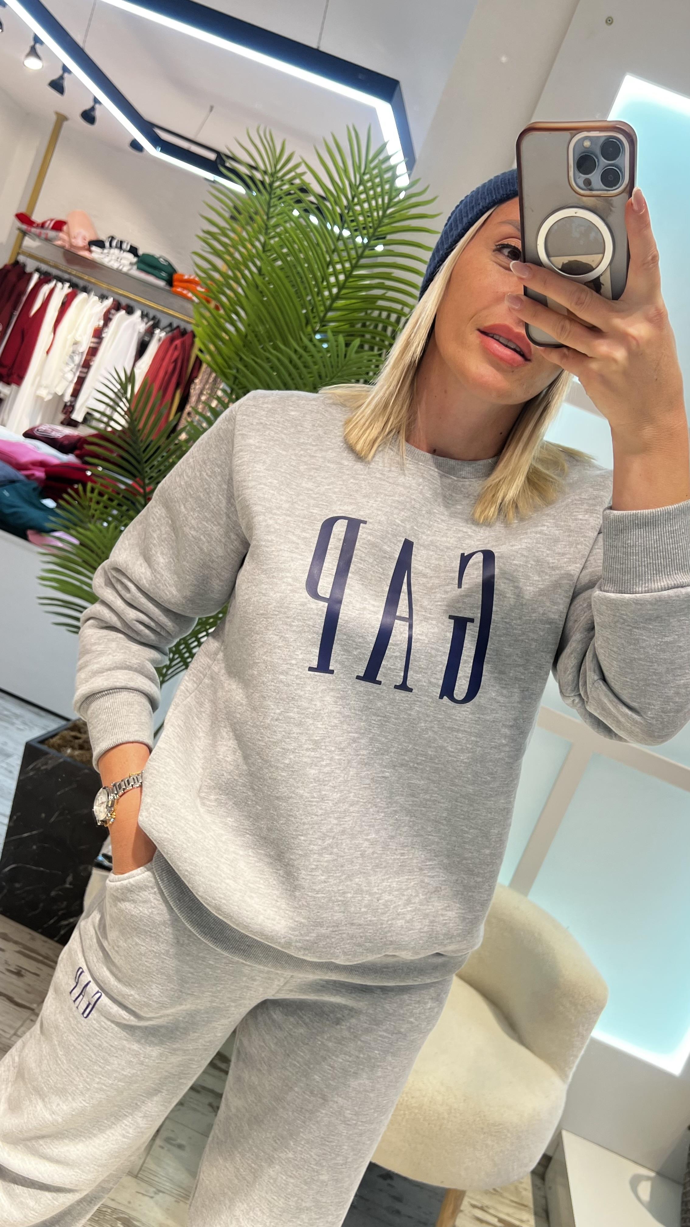 LONG GRİ GAP SWEATSHİRT