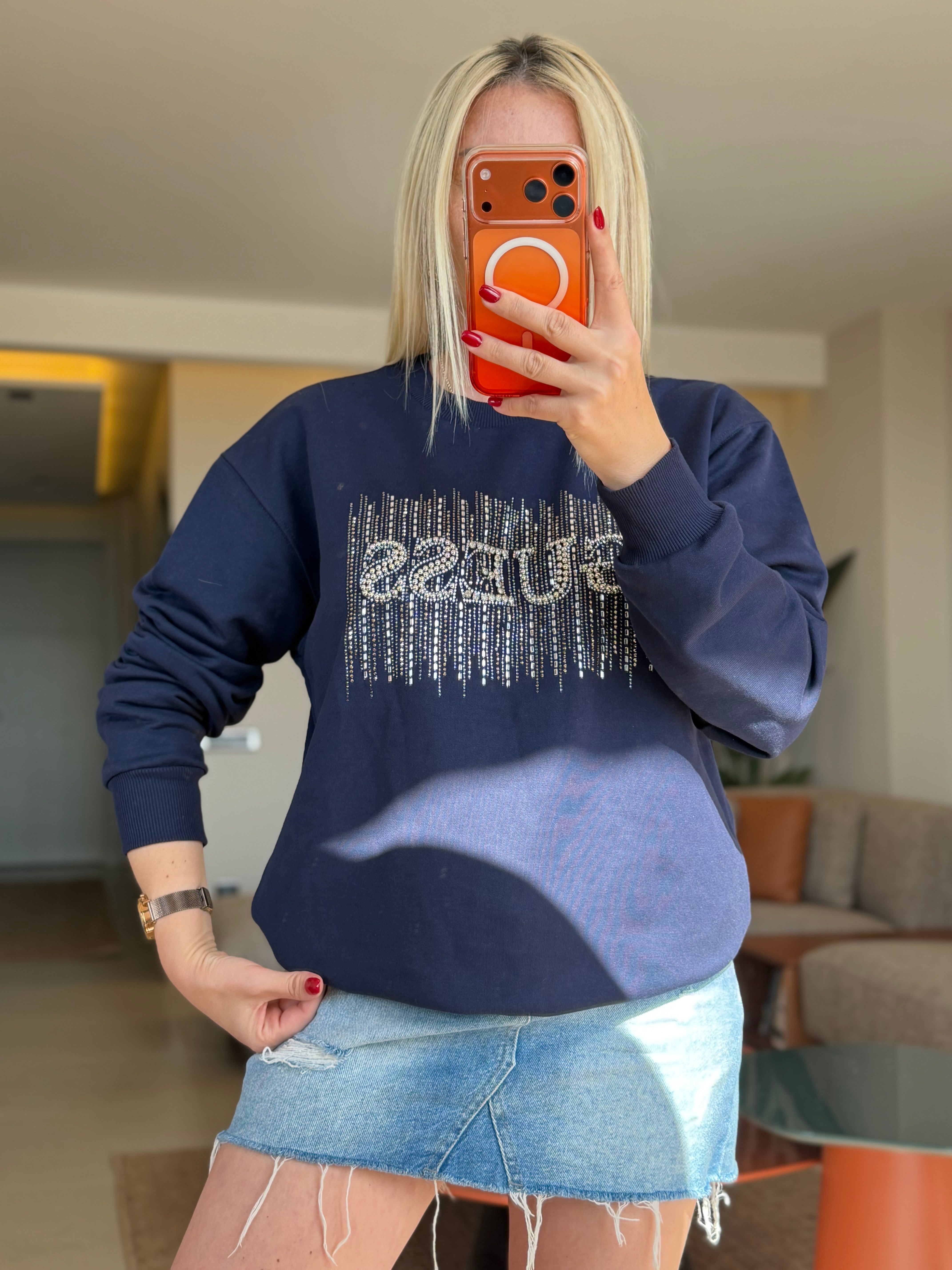 HURA LACİVERT SWEATSHIRT