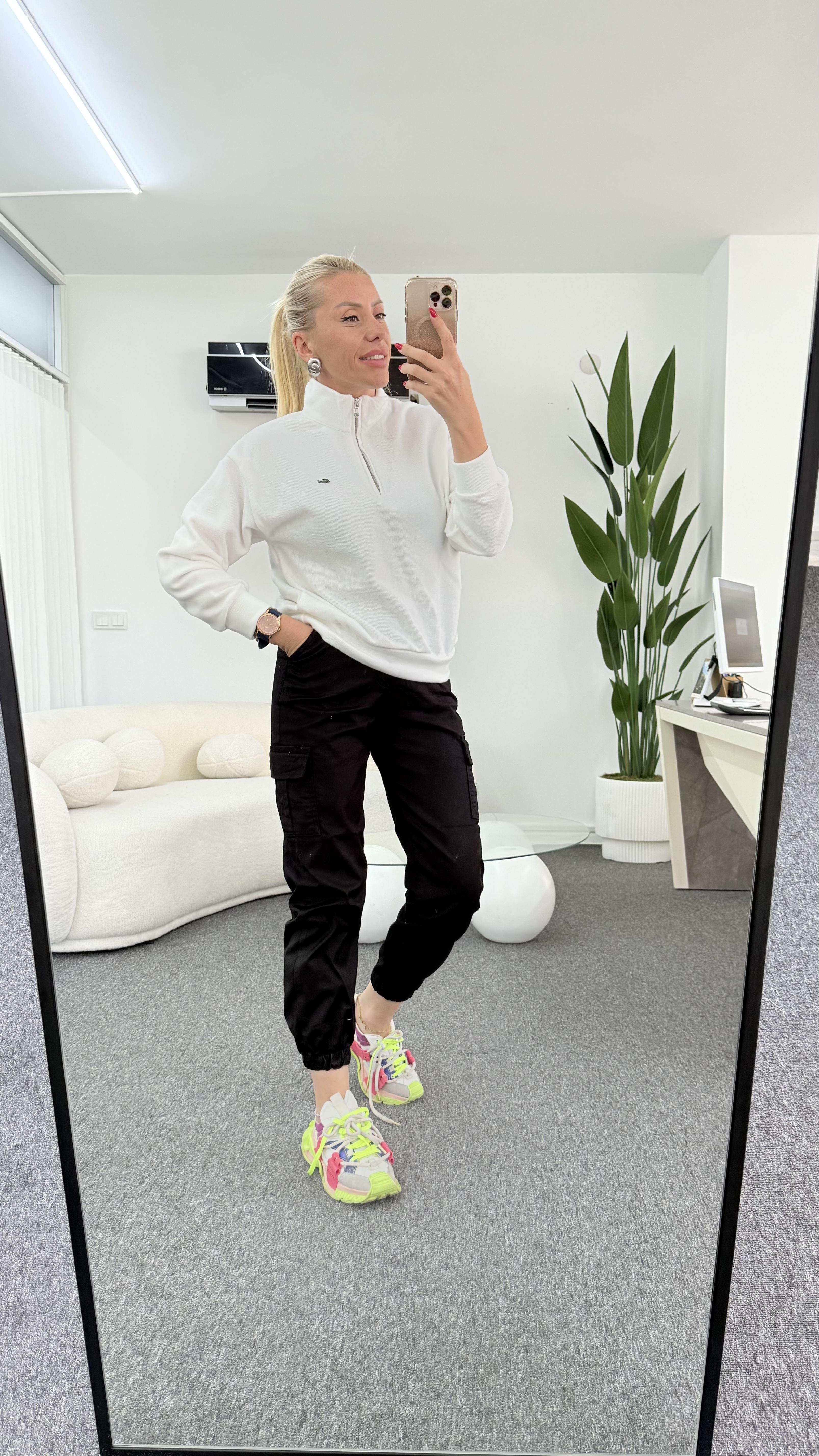 JAYLA BEYAZ SWEATSHIRT