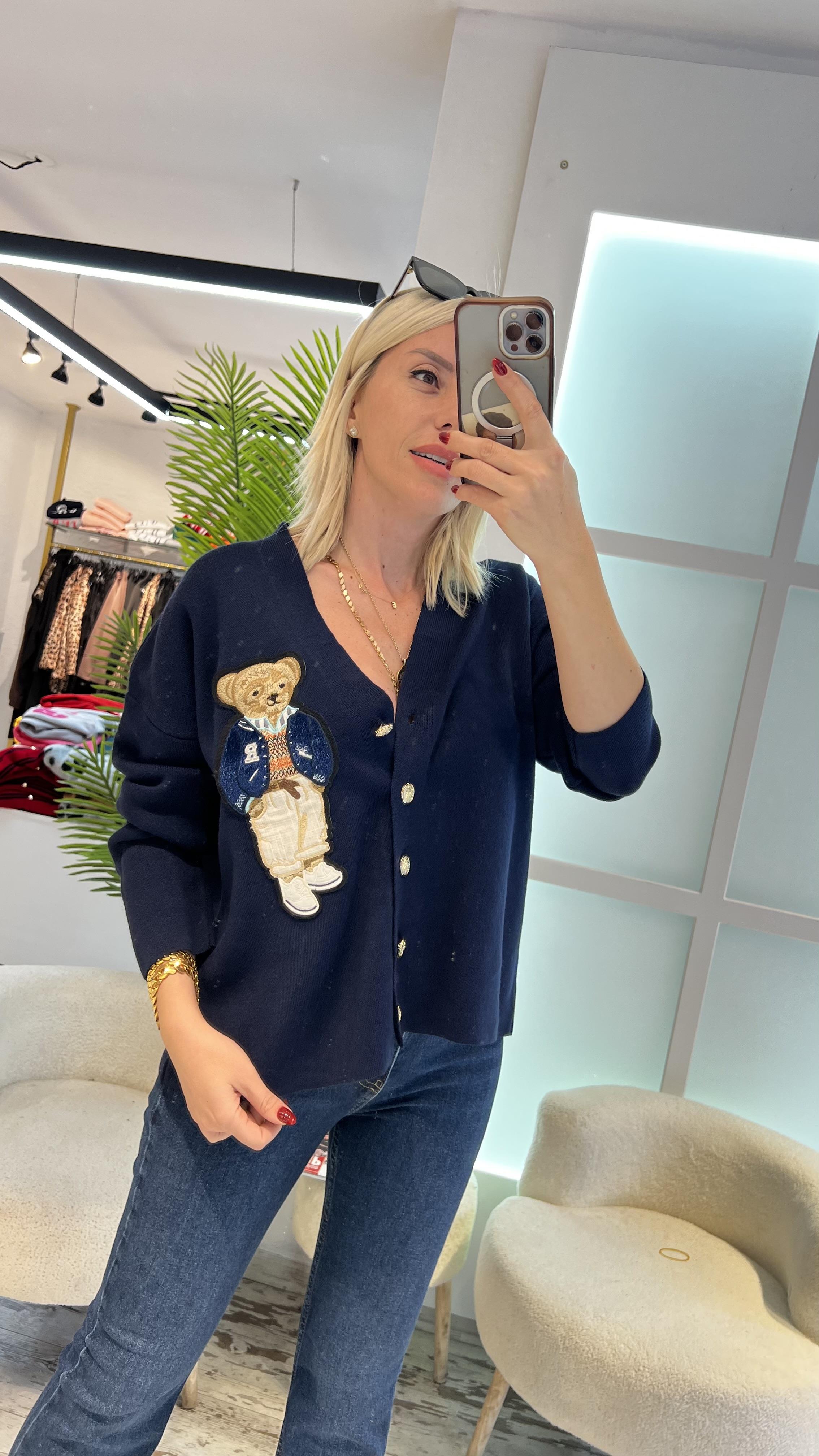 JOLLY LACİVERT AYICIKLI HIRKA