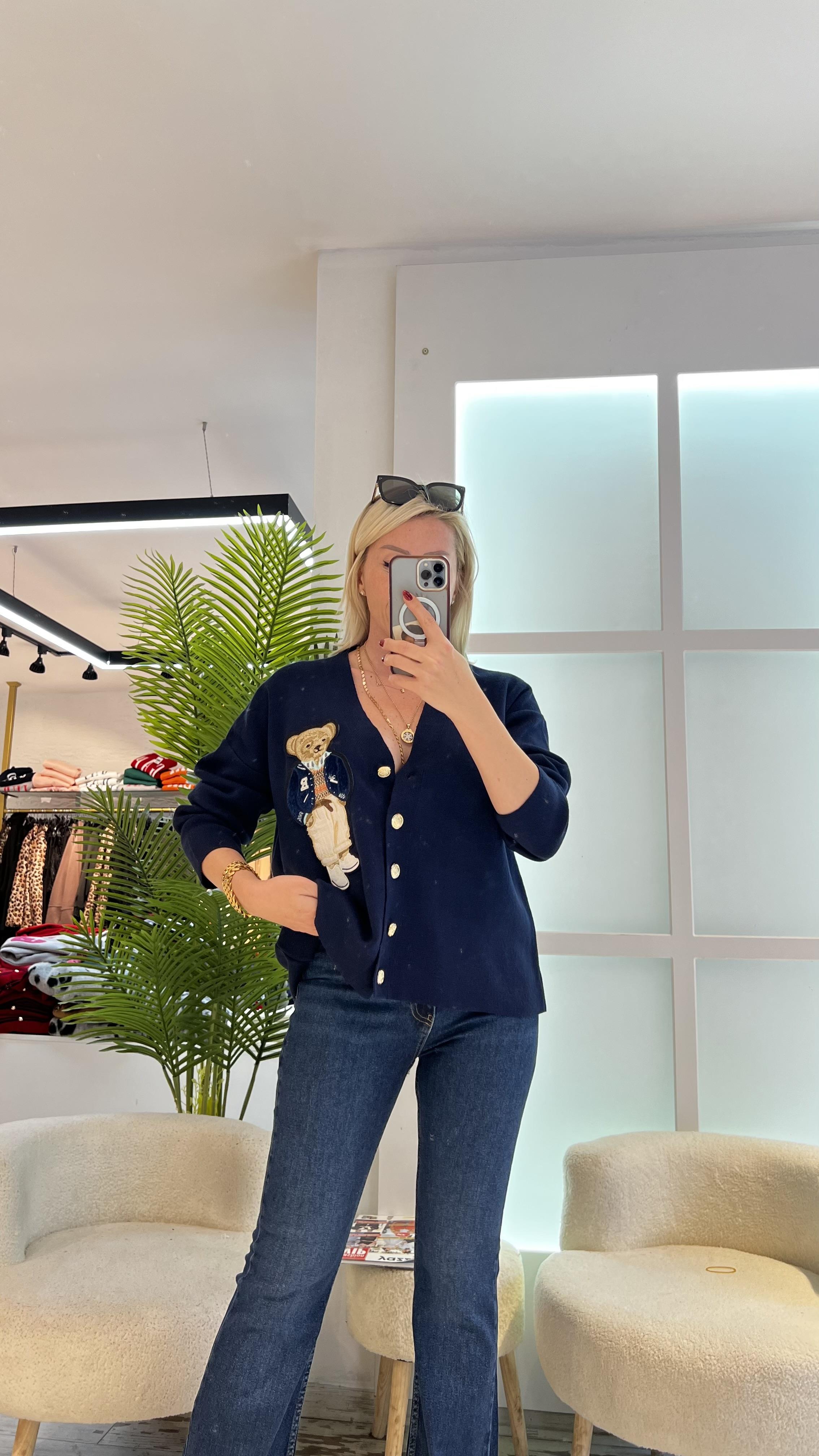 JOLLY LACİVERT AYICIKLI HIRKA