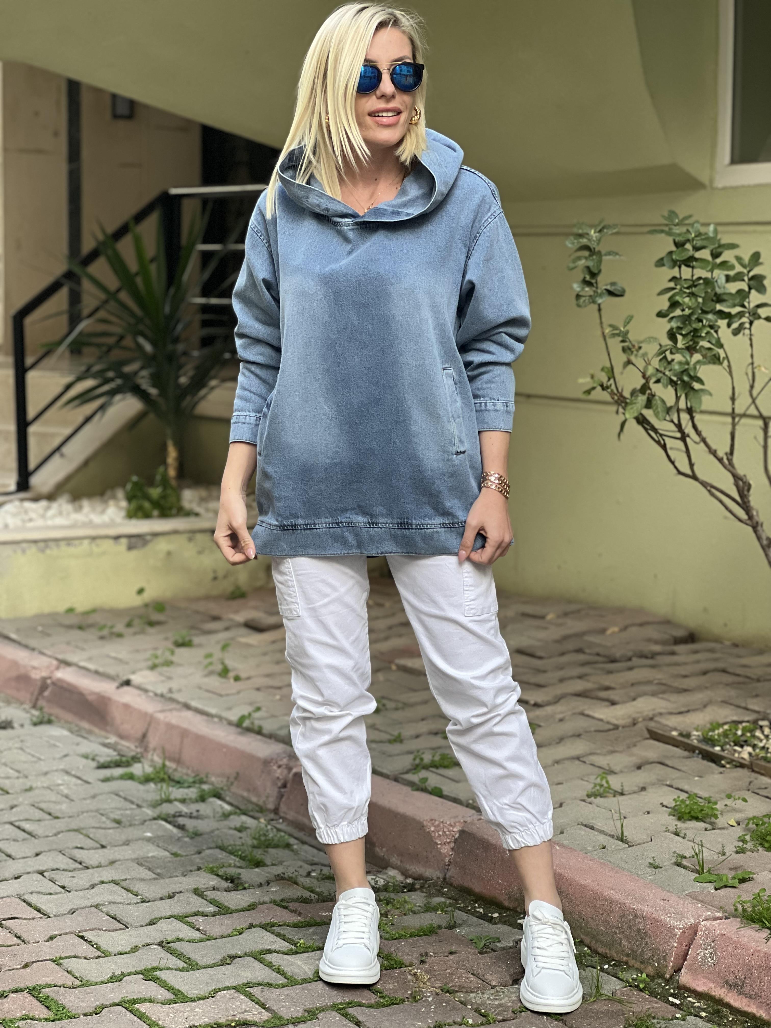 KAPŞONLU KOT SWEAT 