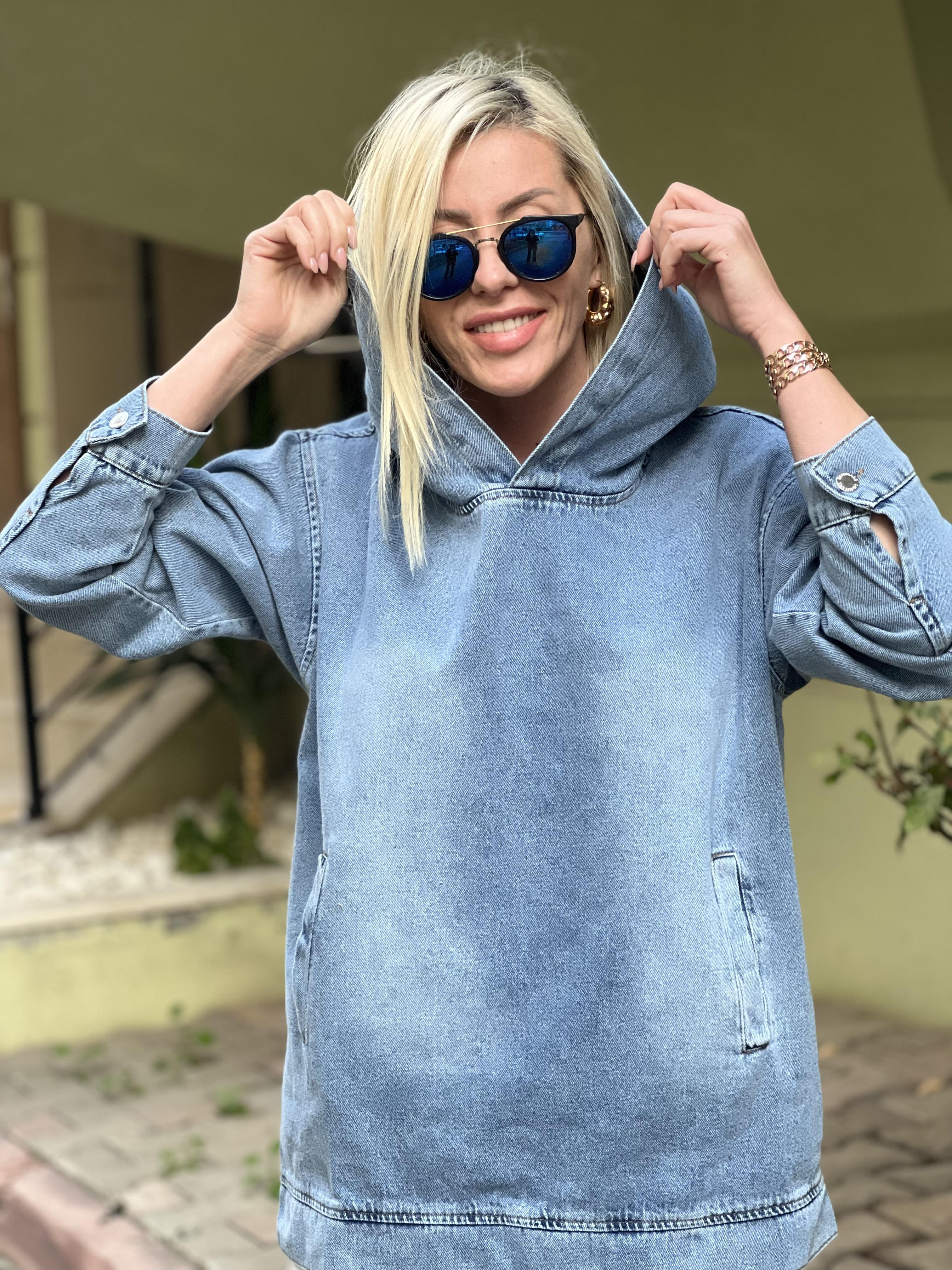 KAPŞONLU KOT SWEAT 
