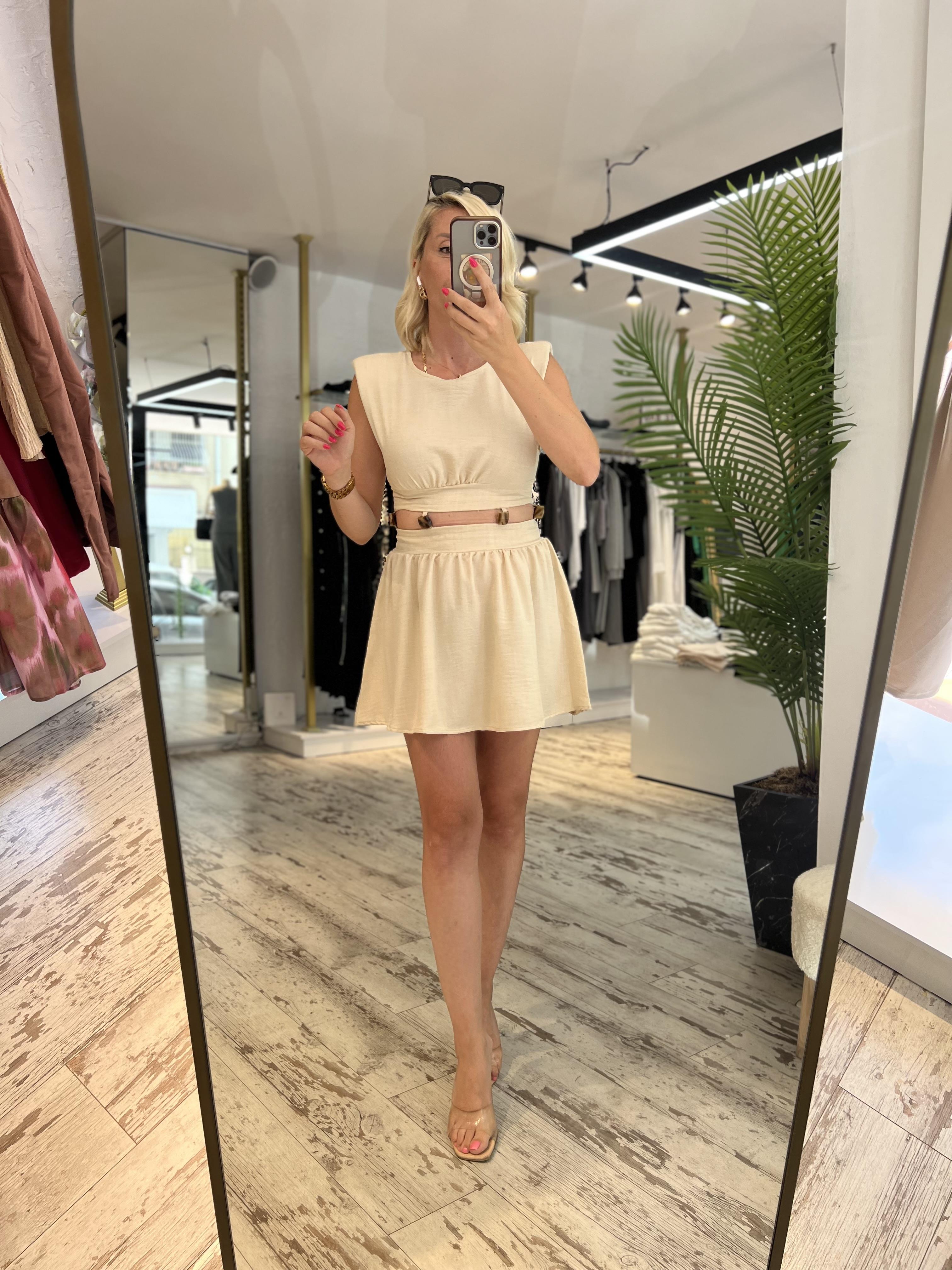 KELP PENCERELİ ELBİSE 