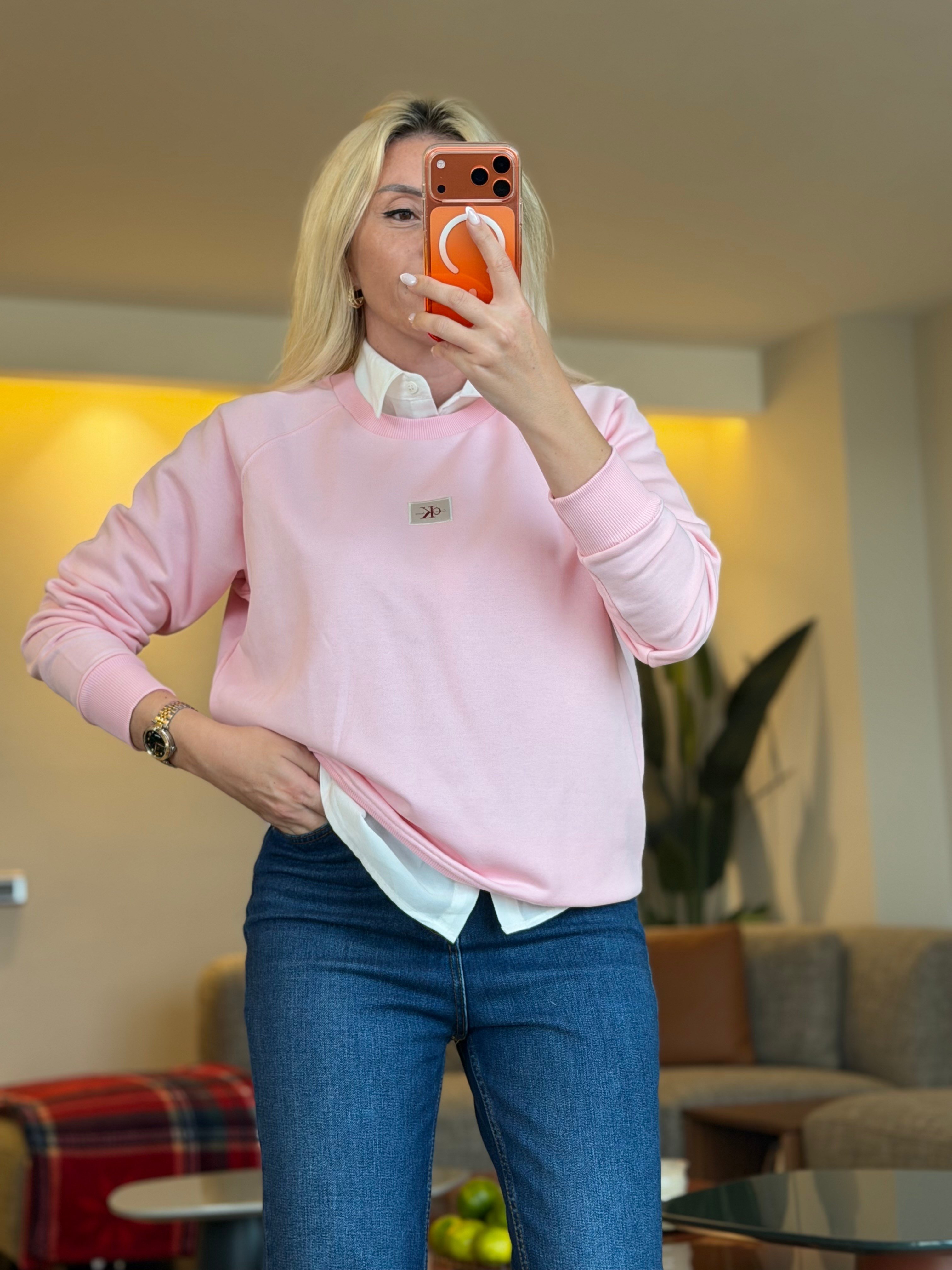 KLAR PEMBE SWEATHSIRT