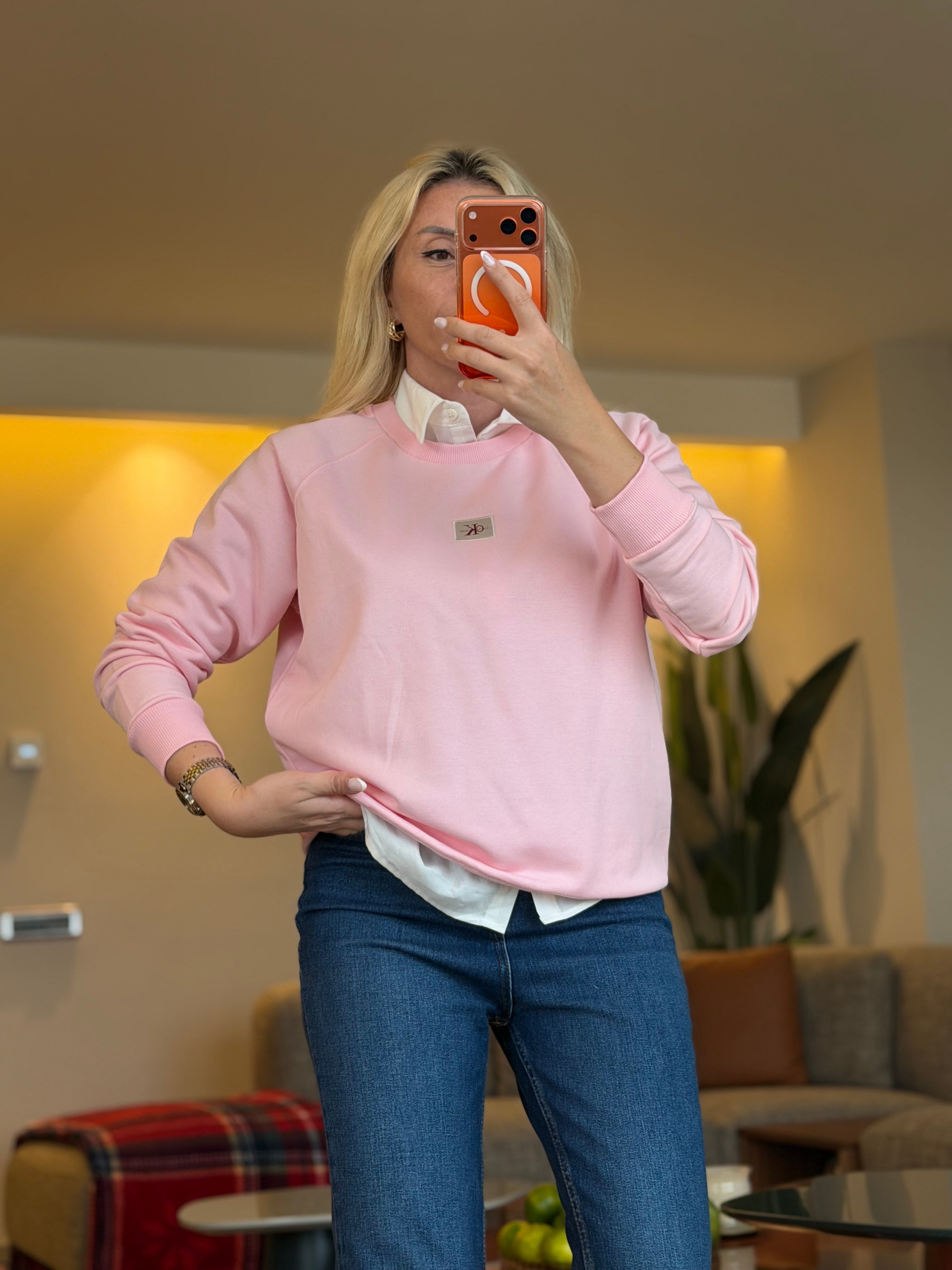 KLAR PEMBE SWEATHSIRT