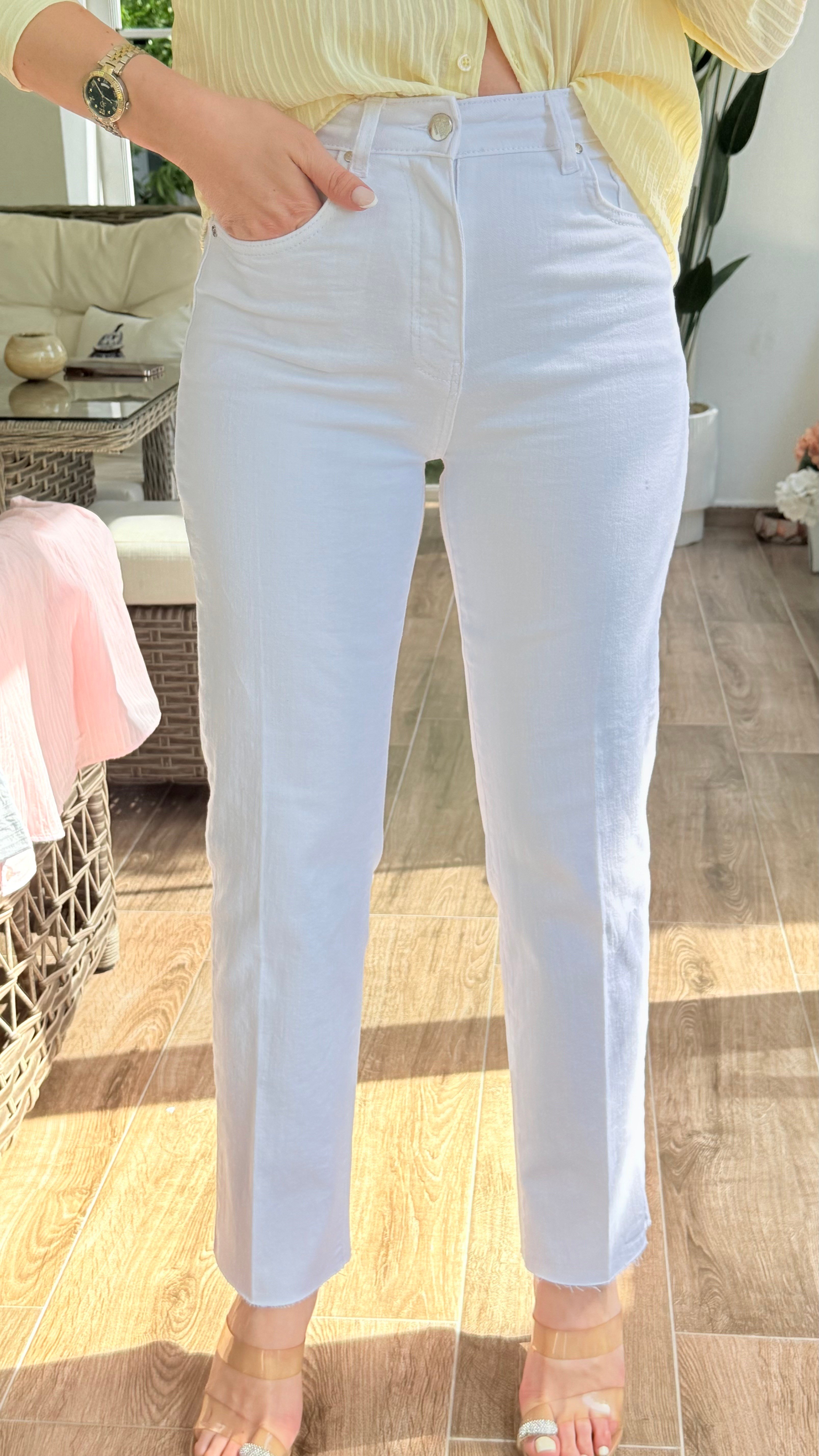 KOLS BEYAZ JEAN PANTOLON 