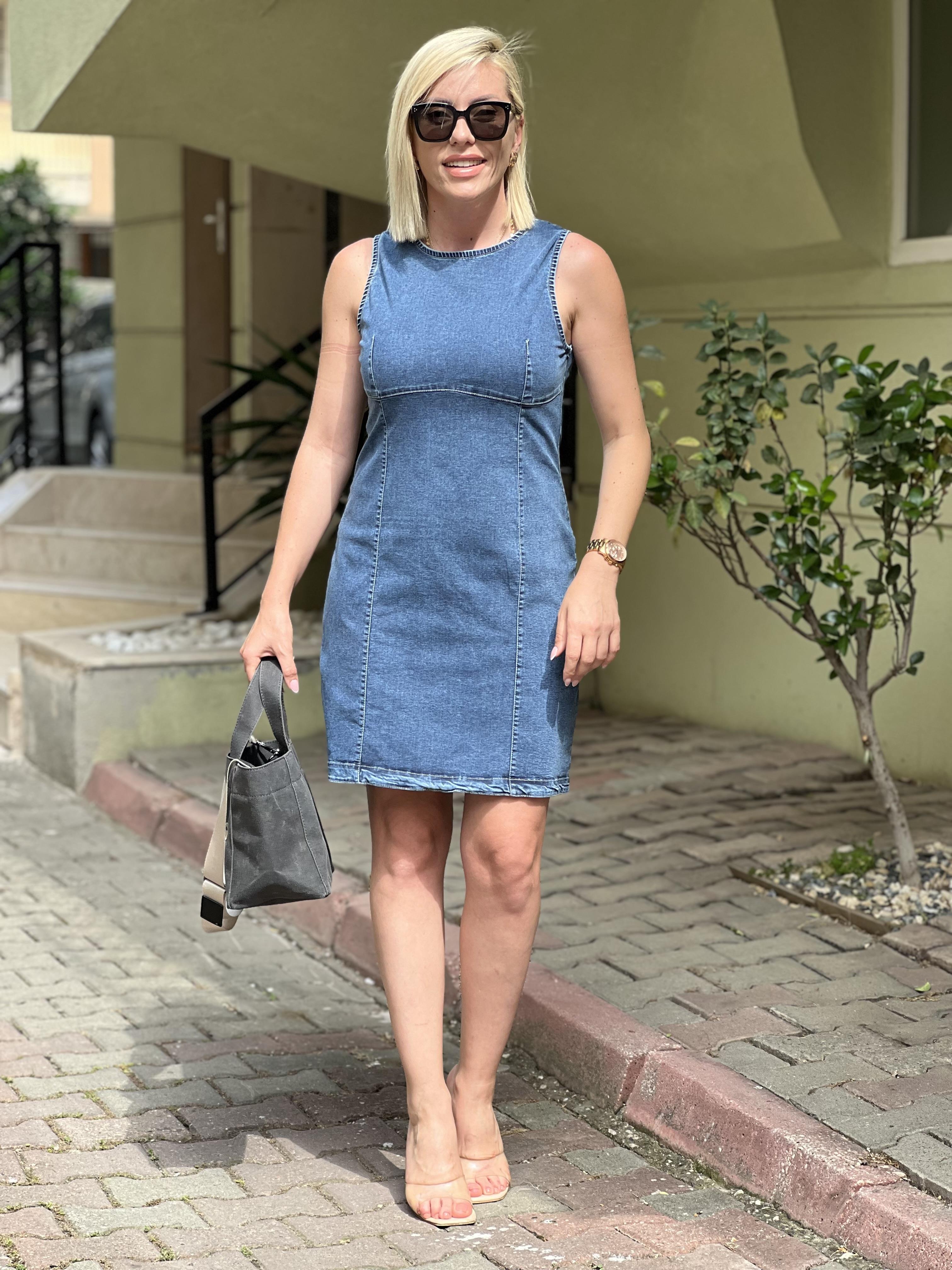 LYCRA KOLSUZ KOT ELBİSE