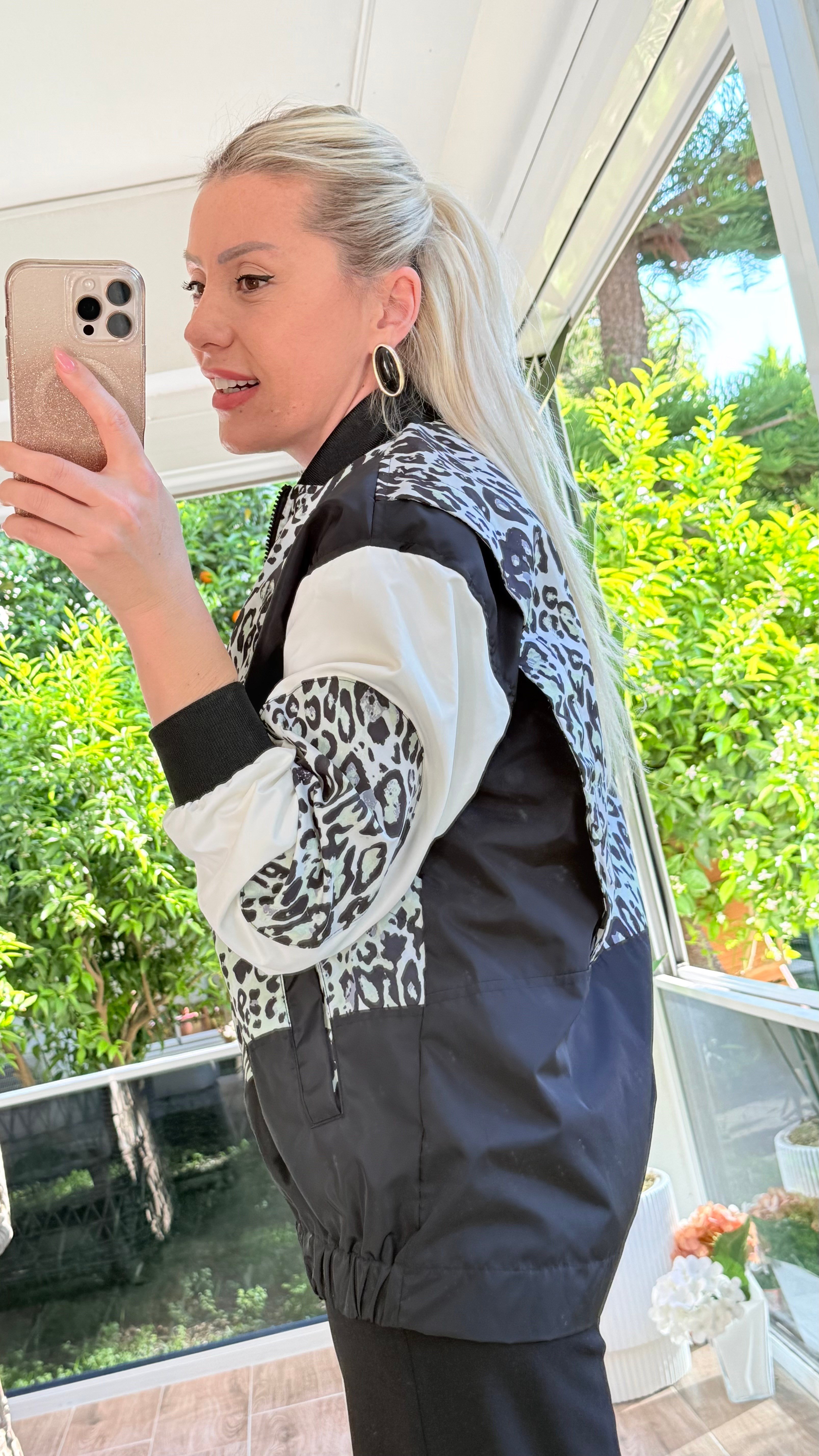 KOYES SİYAH LEOPAR YAĞMURLUK