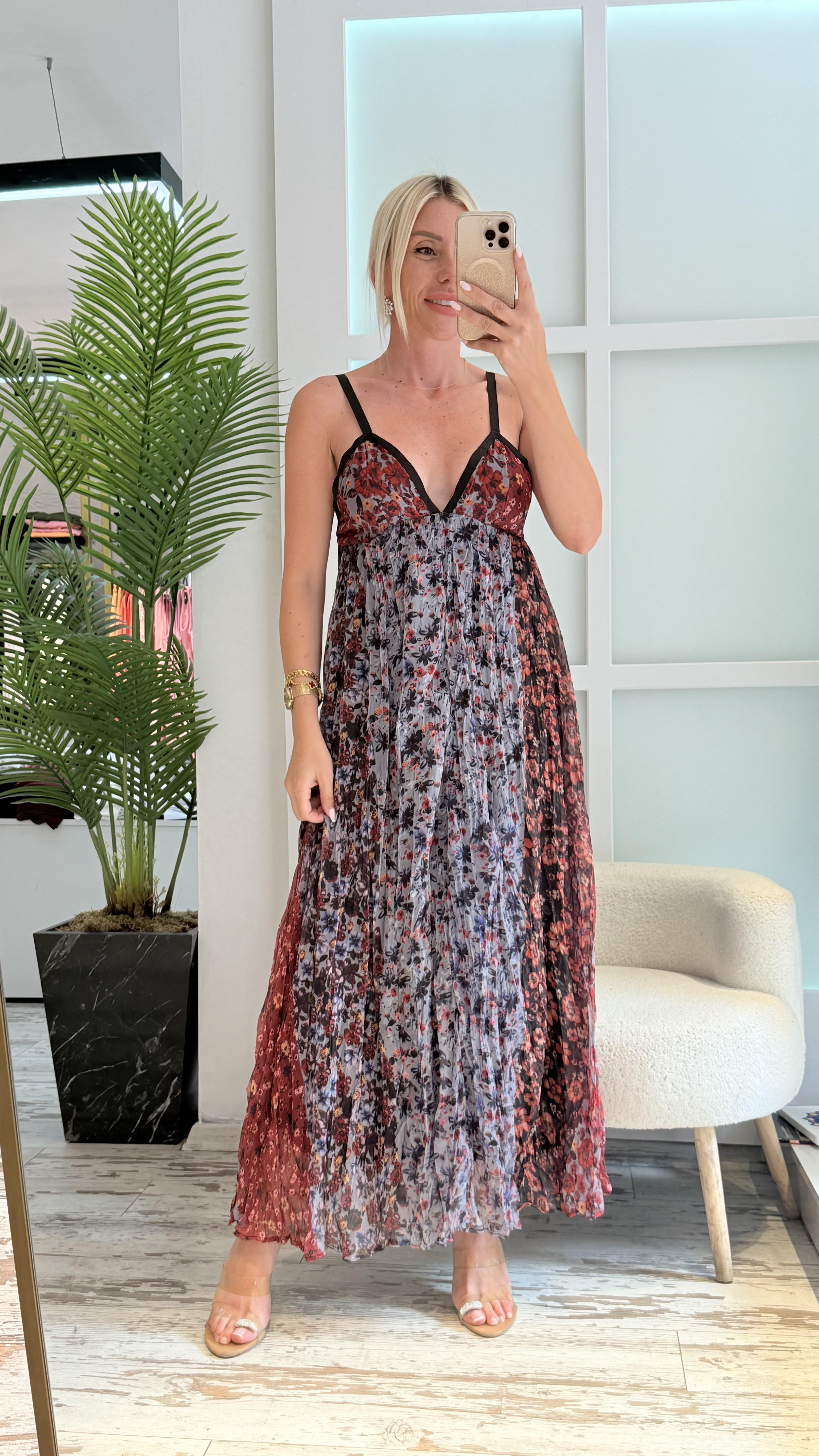 KRAŞ DESENLİ ELBİSE