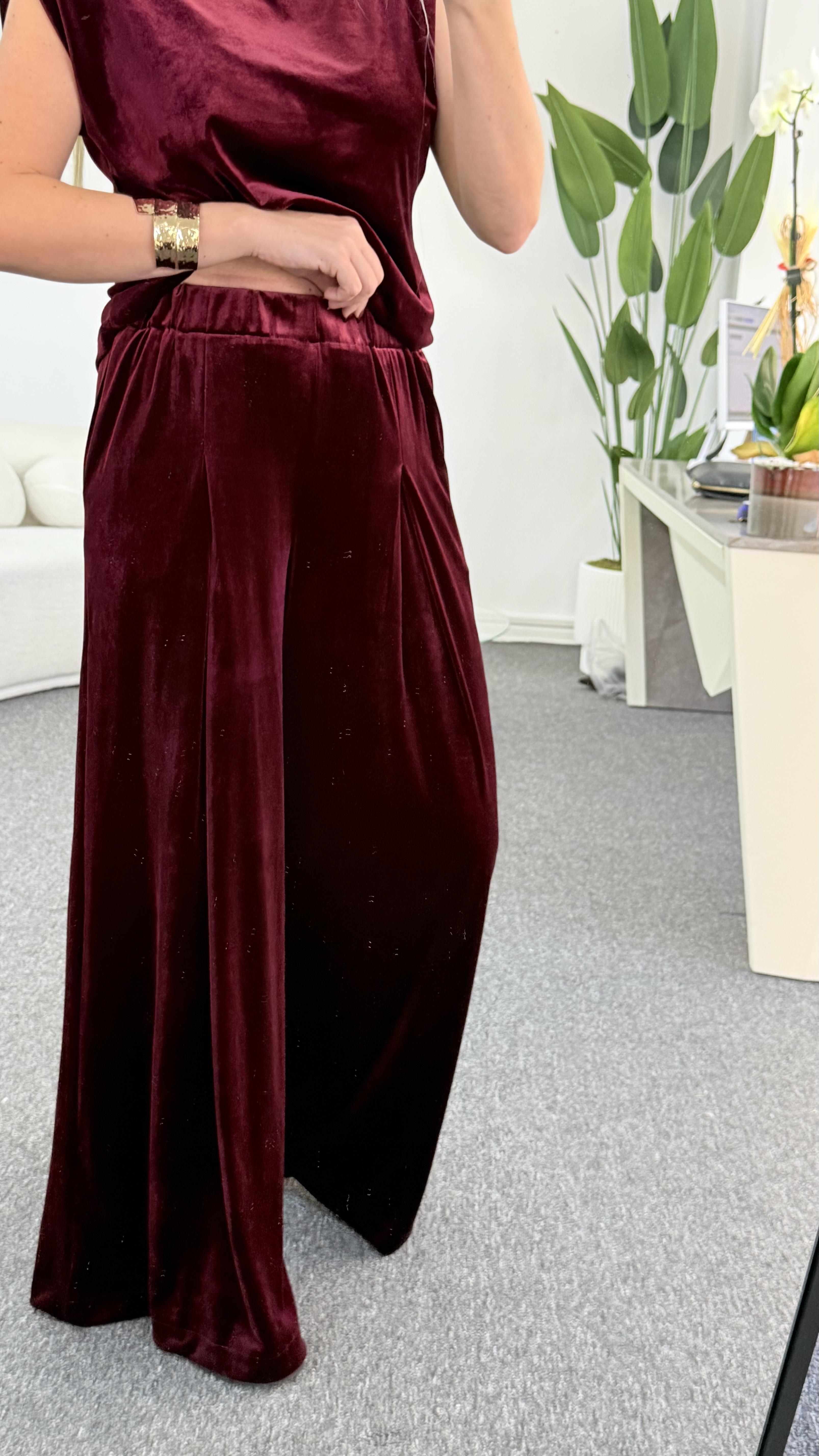 LİMİNS KADİFE BORDO TAKIM 