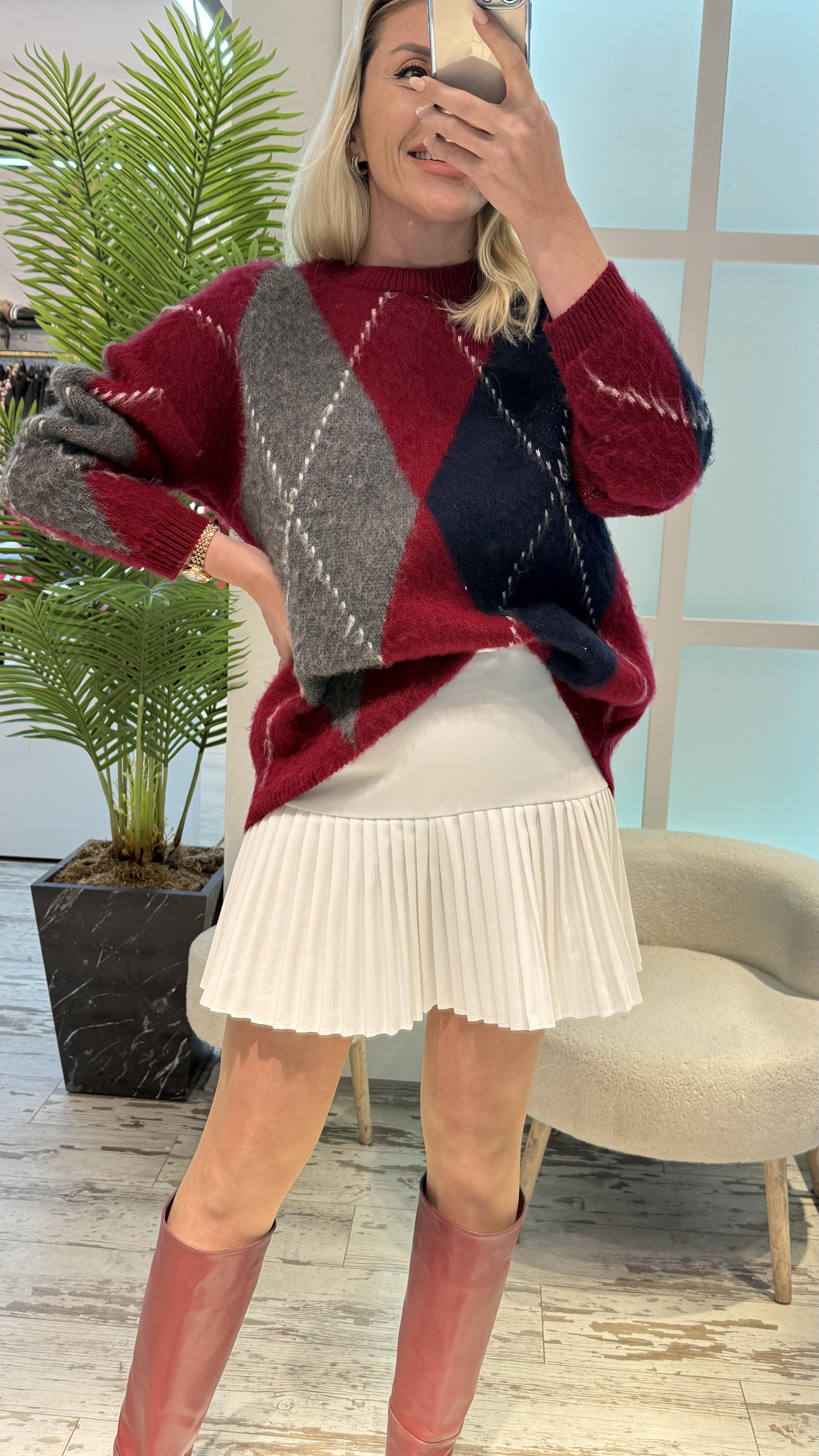 LONES BEYAZ PİLELİ ETEK