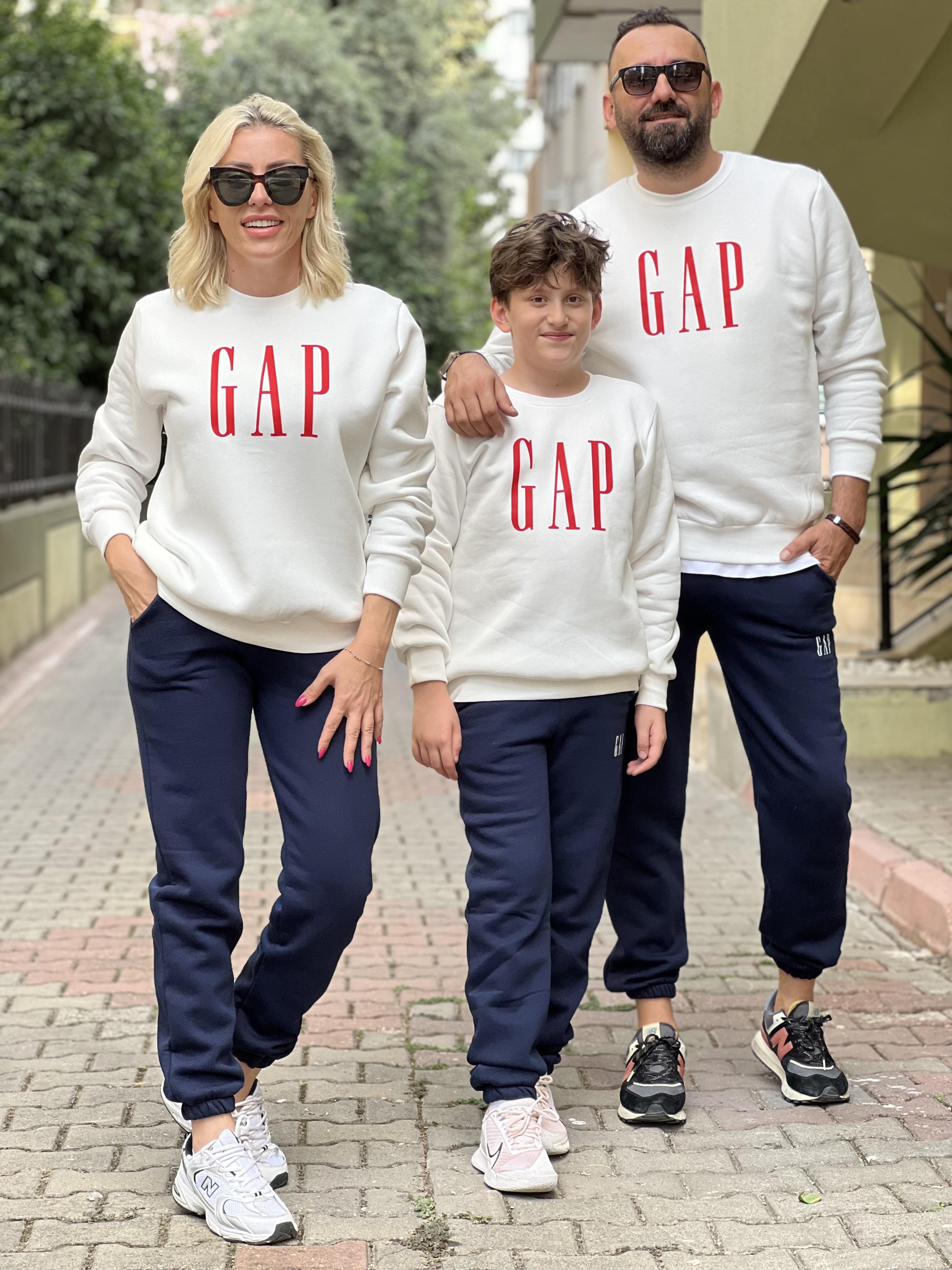 LONG BEYAZ GAP SWEATSHİRT