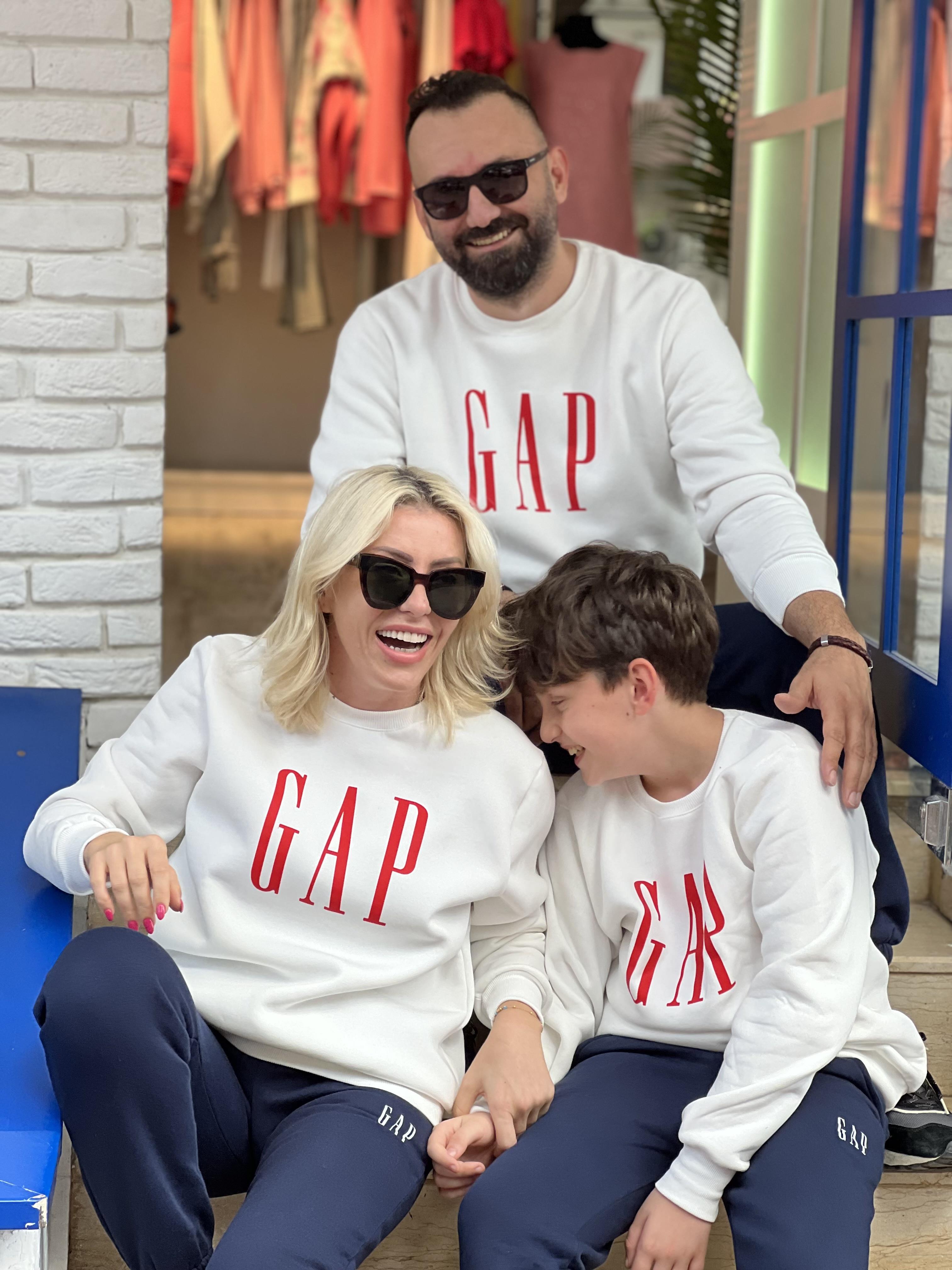 LONG BEYAZ GAP SWEATSHİRT