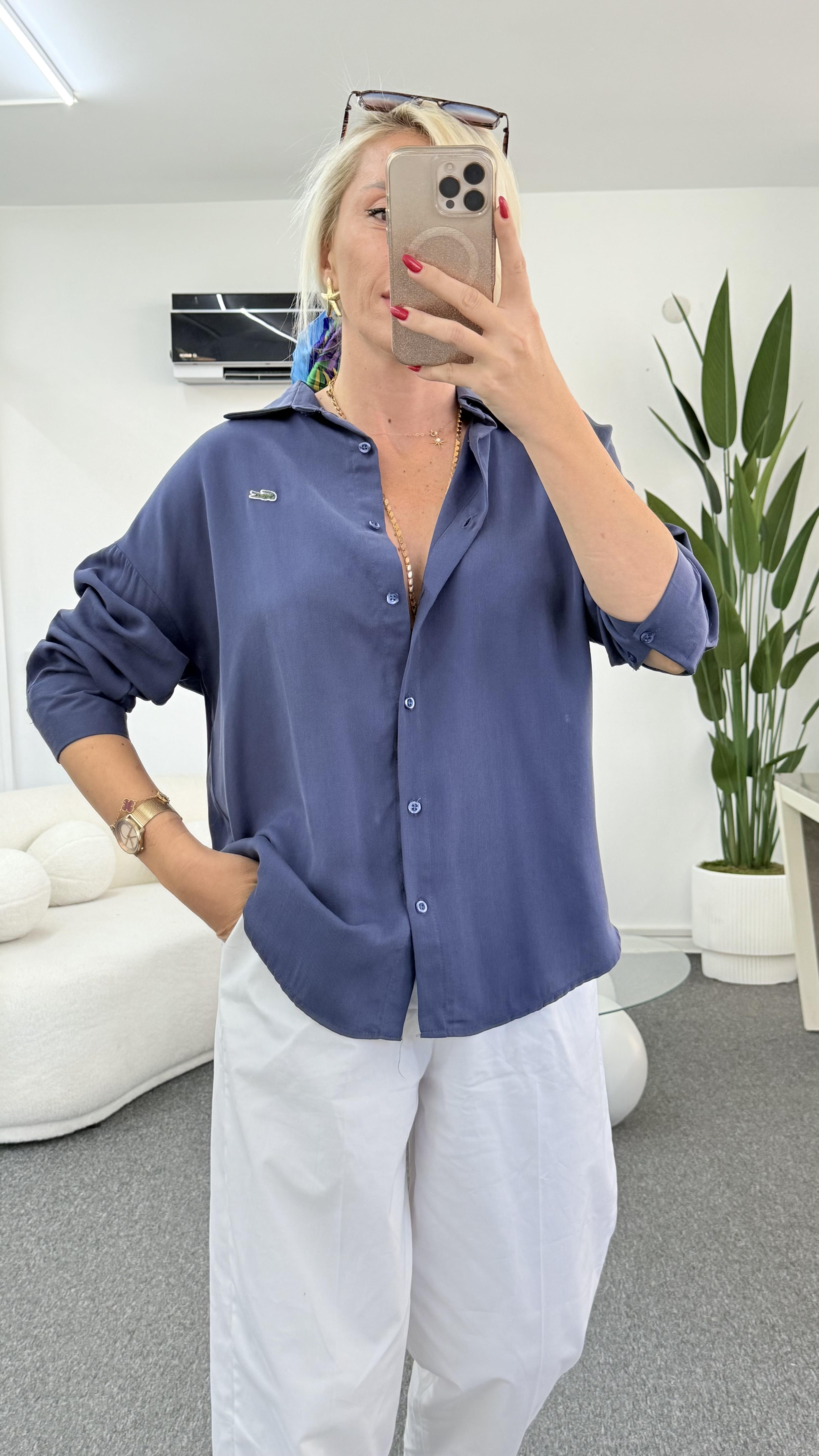 LORİ LACİVERT GÖMLEK 