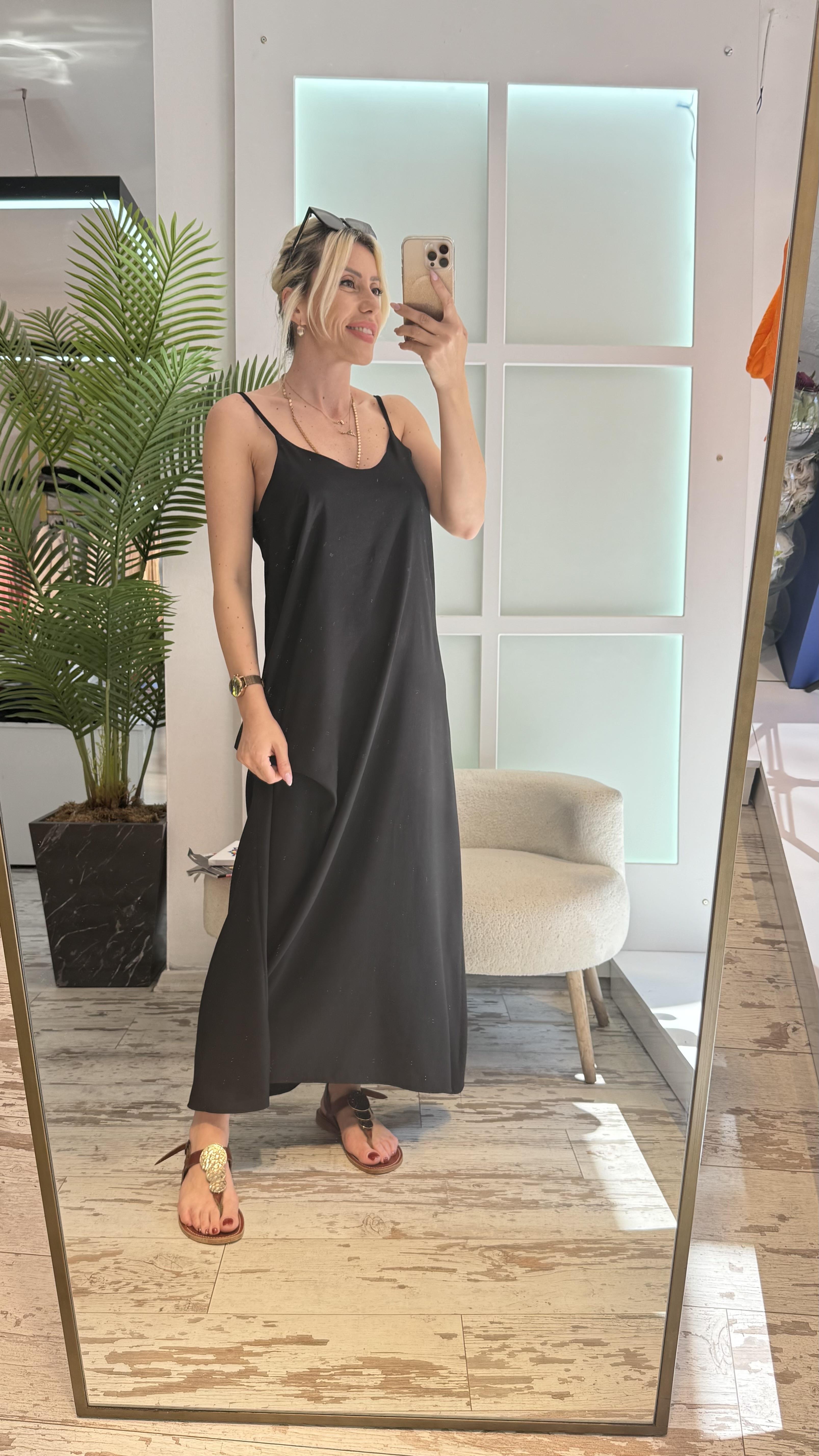 LOVATO SİYAH CREP ELBİSE