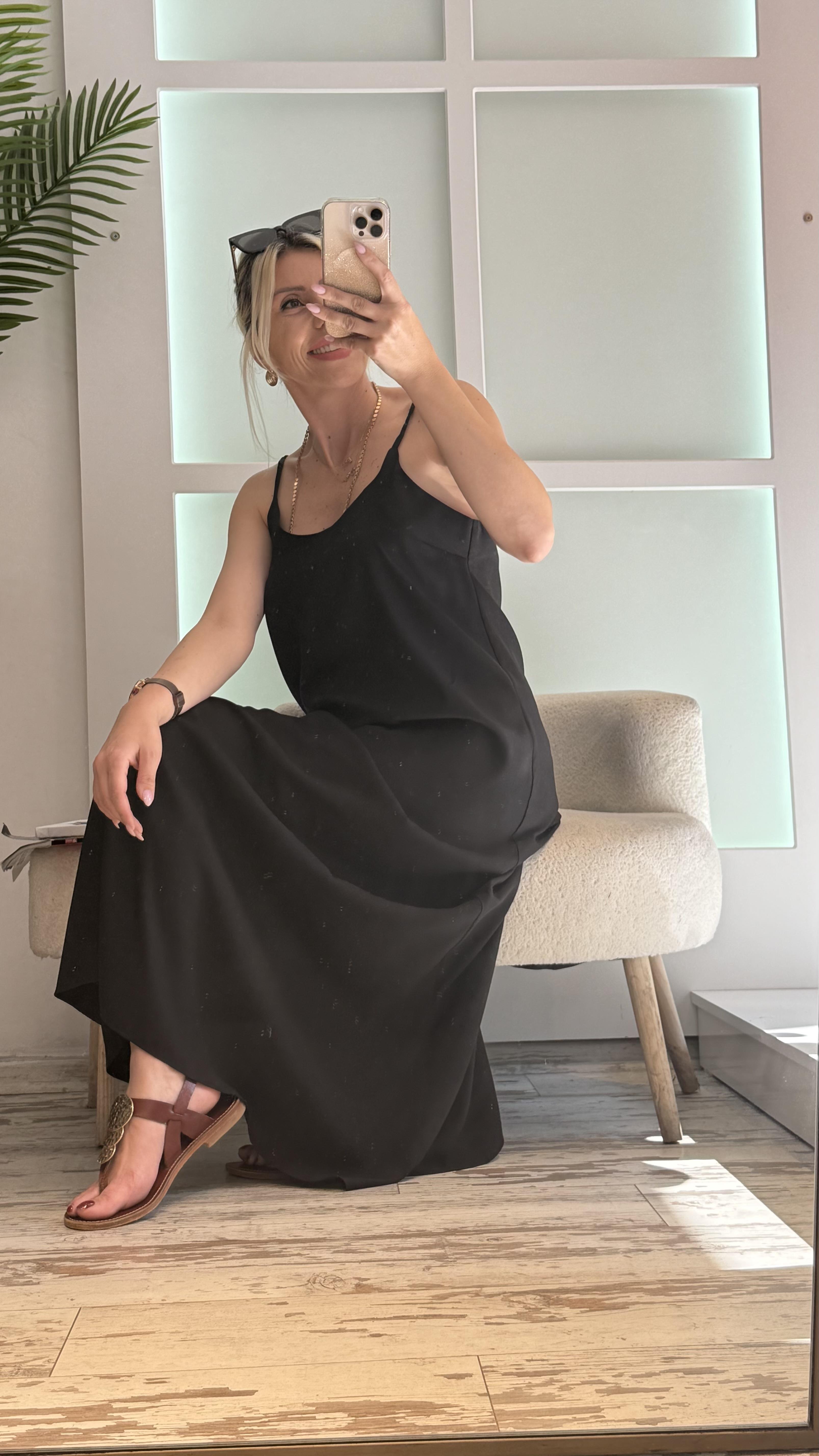 LOVATO SİYAH CREP ELBİSE