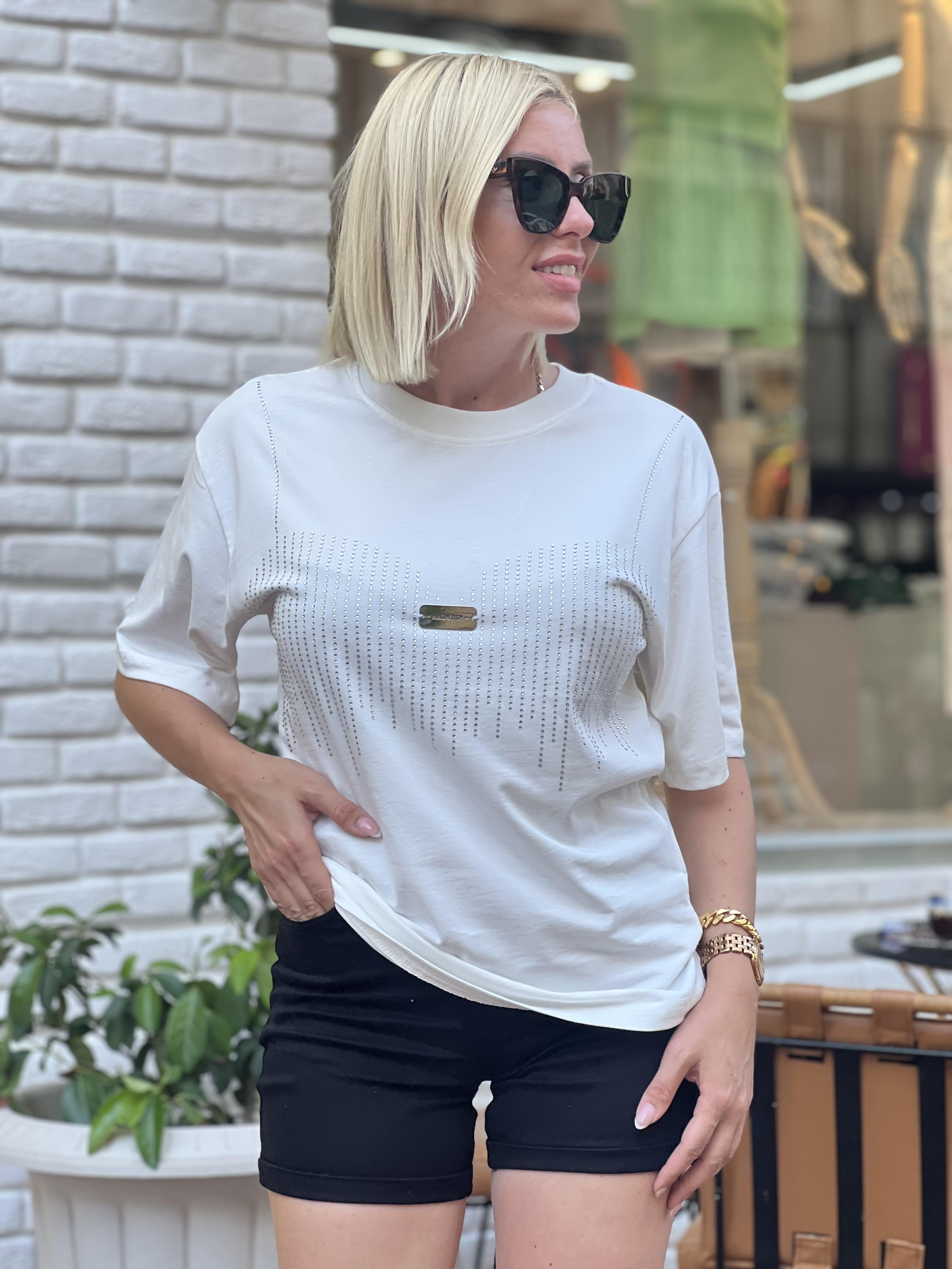WHITE MARKA TSHRT TAŞLI