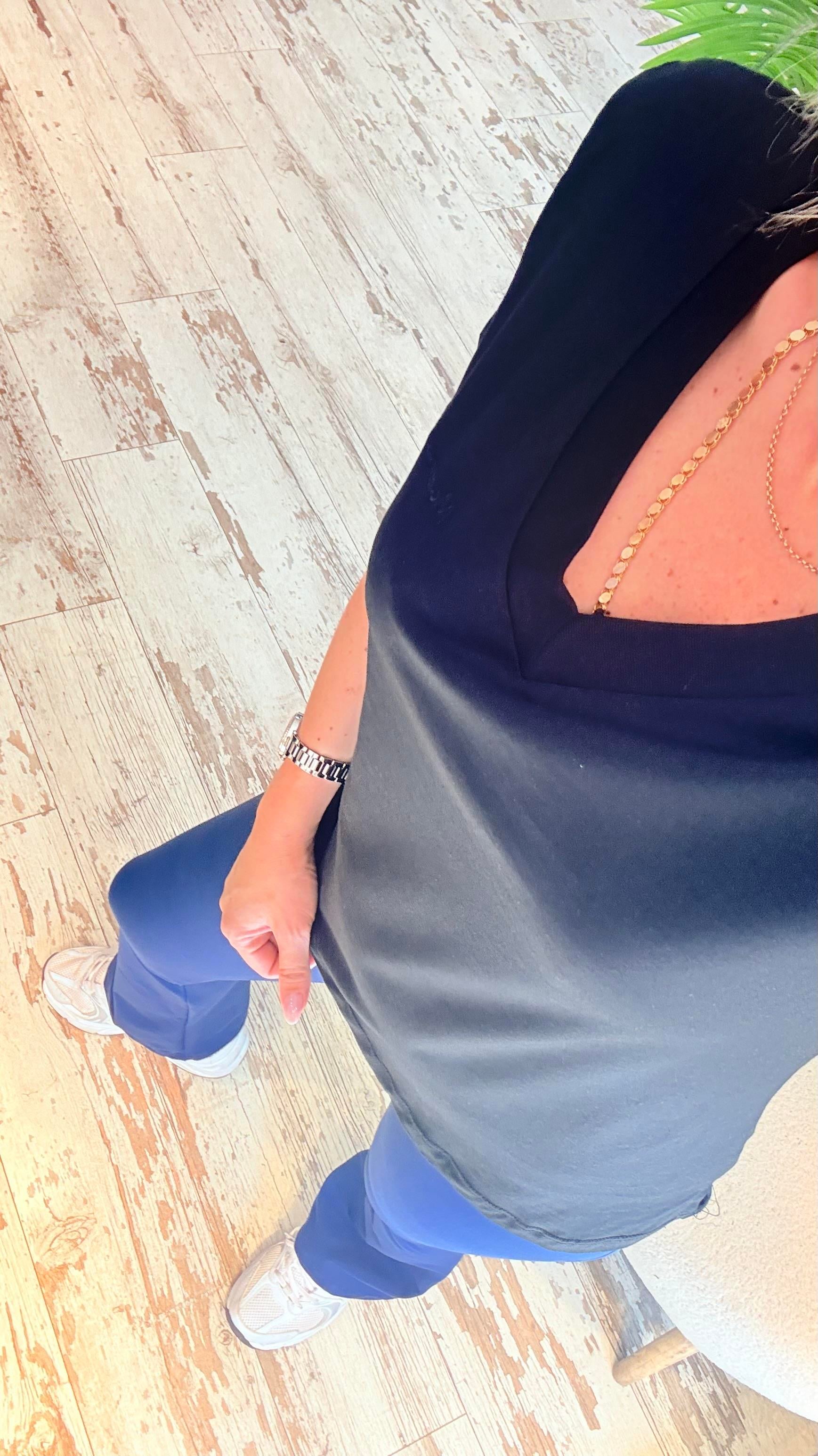 MARY LACİVERT TSHIRT