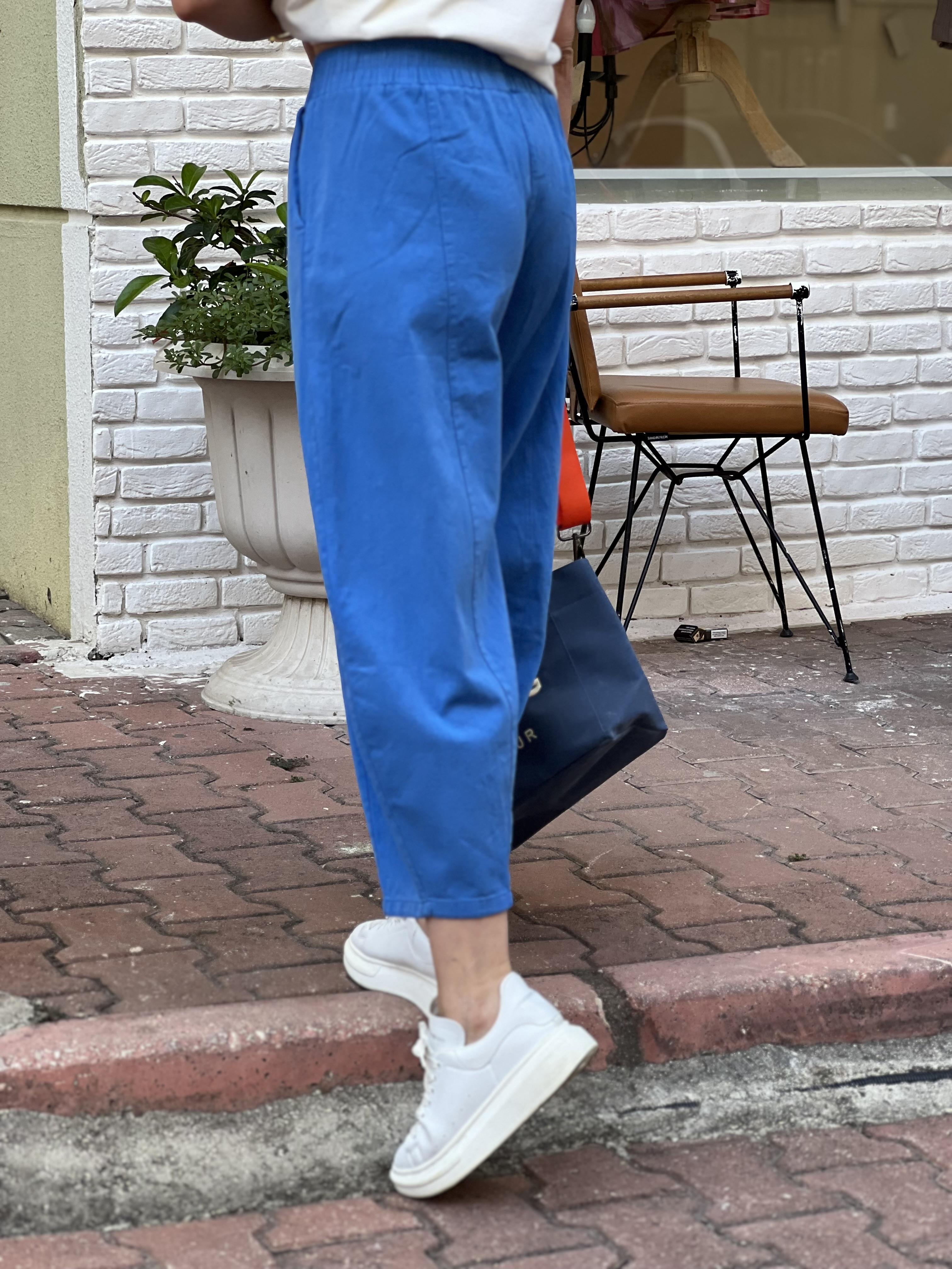 KOID MAVİ ŞALVAR PANTOLON 