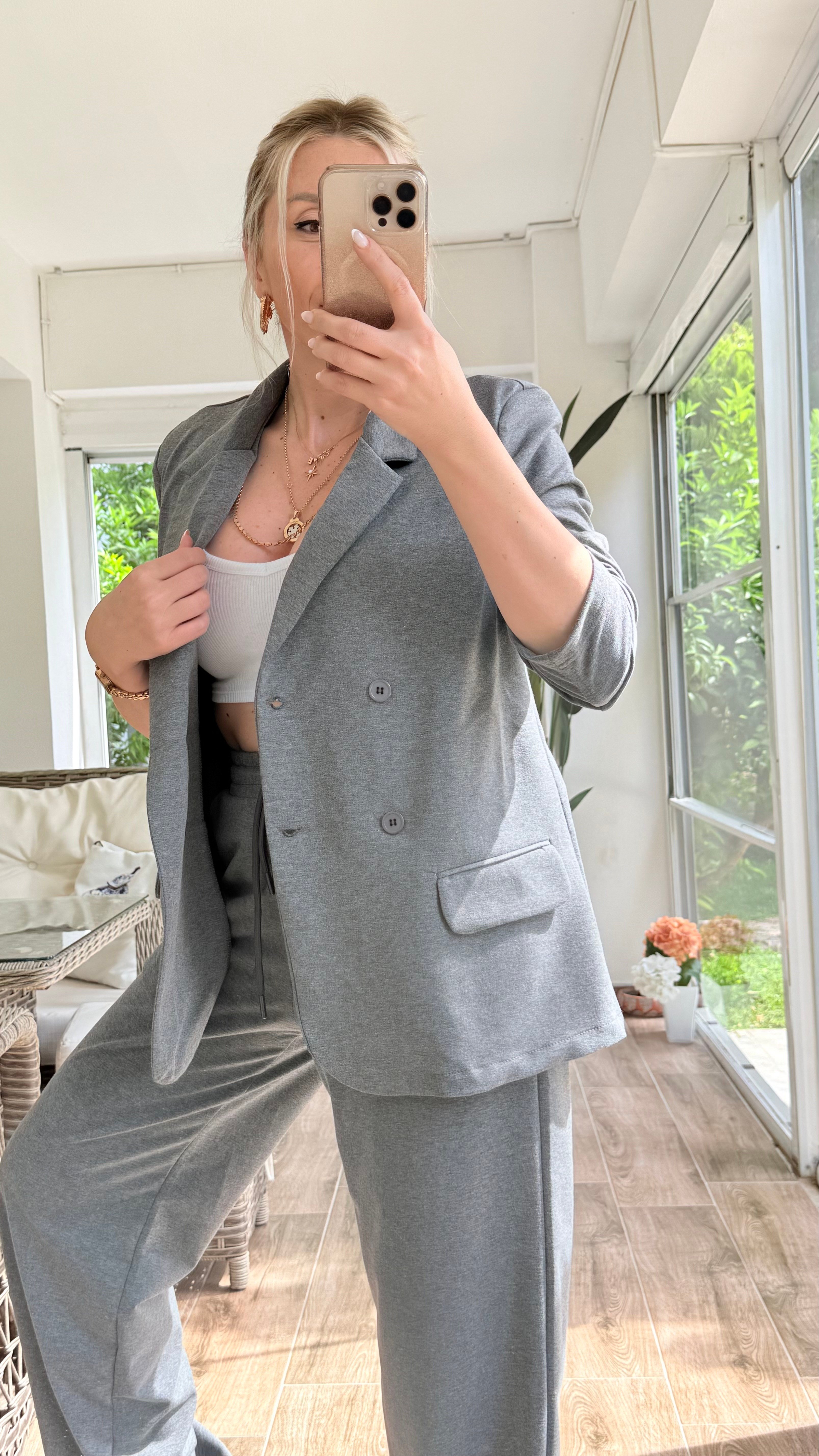 MİLİN GRİ BLAZER TAKIM 