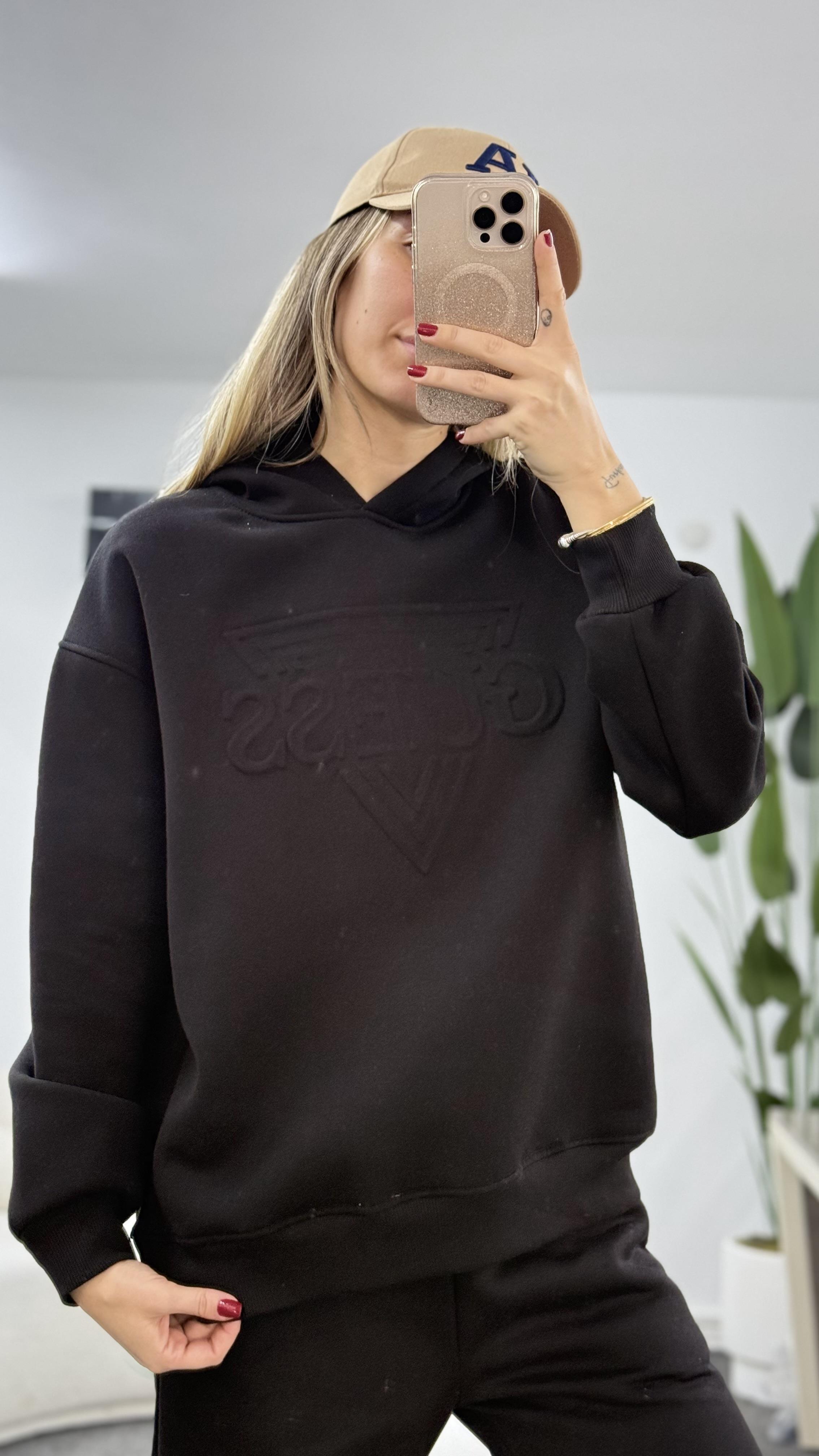 MİNSY SİYAH SWEATSHIRT